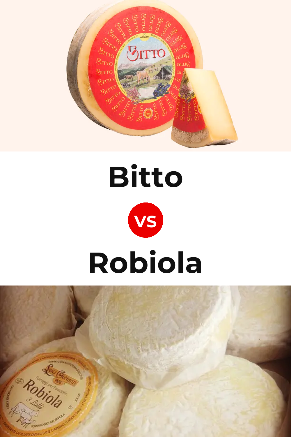 Bitto Cheese vs Robiola Cheese Pinterest comparison