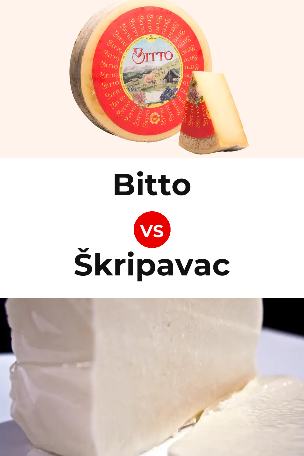 Bitto Cheese vs Škripavac Cheese Pinterest comparison