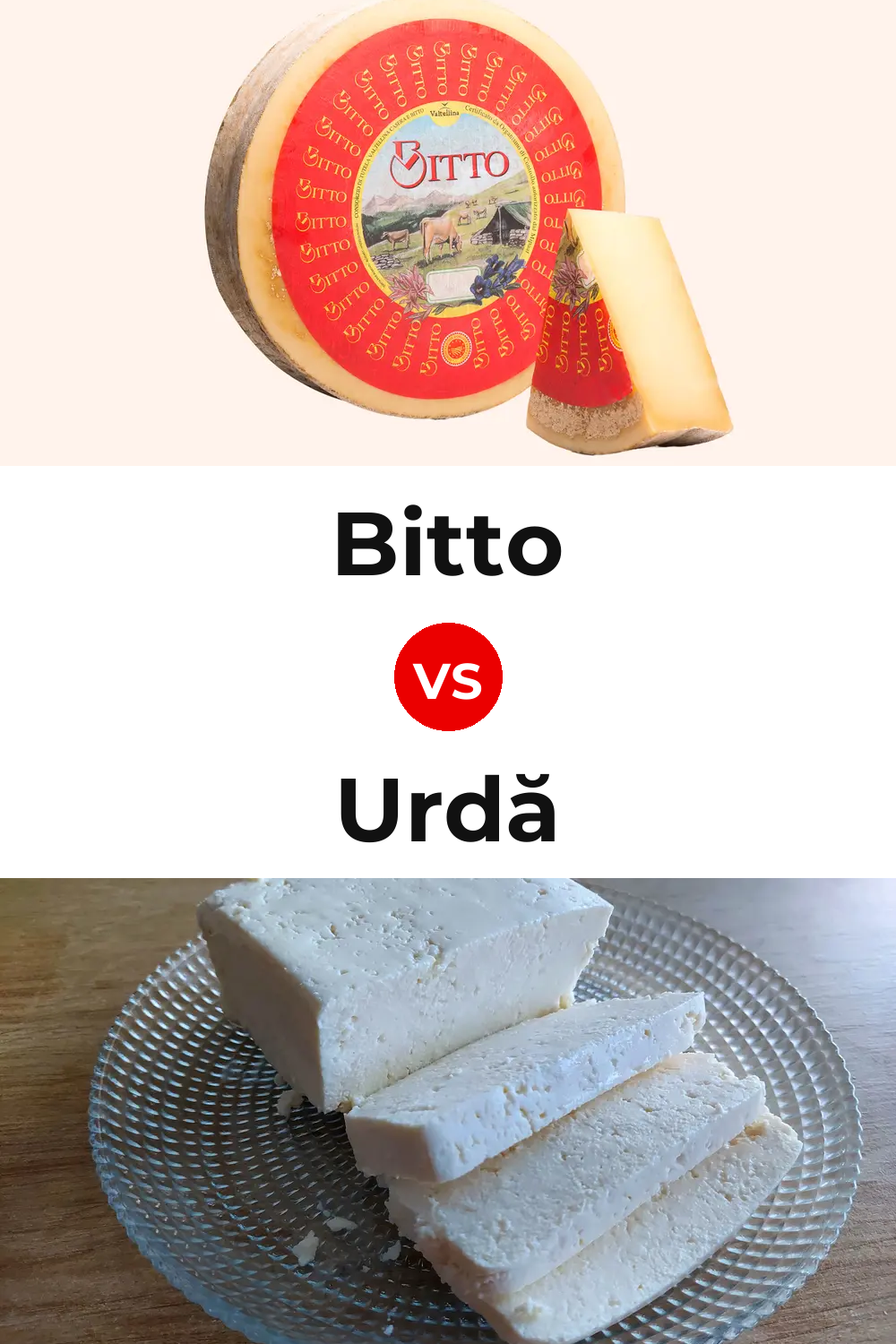 Bitto Cheese vs Urdă Cheese Pinterest comparison
