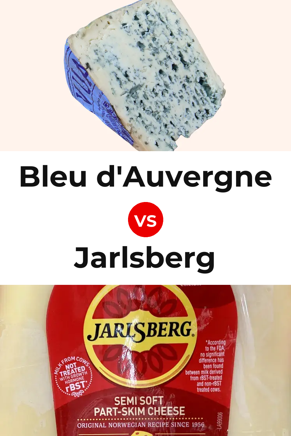 Bleu d'Auvergne Cheese vs Jarlsberg Cheese Pinterest comparison