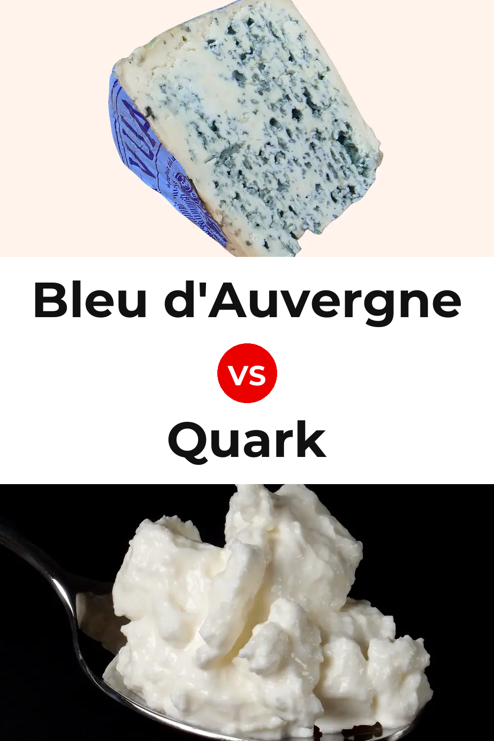 Bleu d'Auvergne Cheese vs Quark Cheese Pinterest comparison