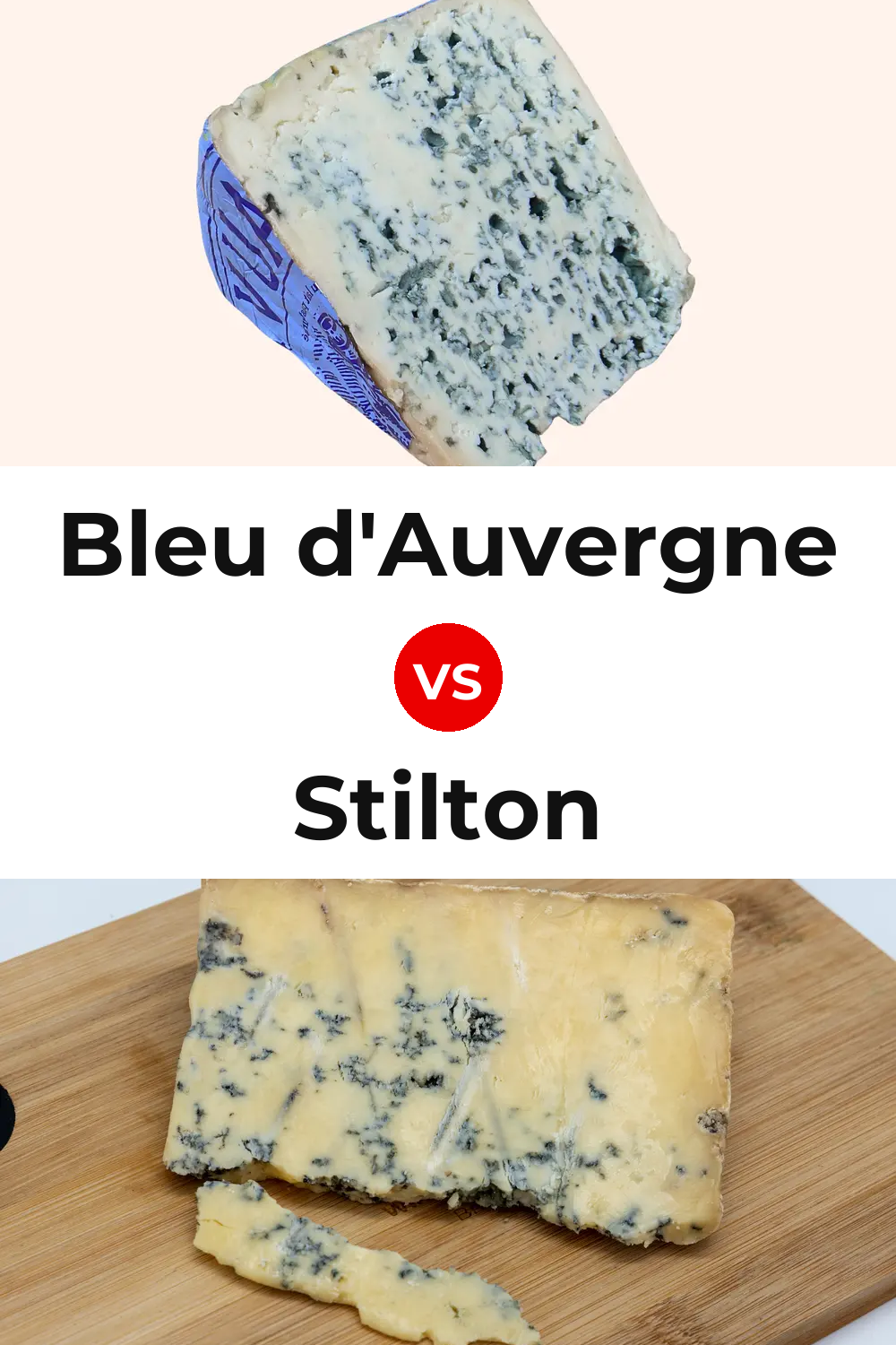 Bleu d'Auvergne Cheese vs Stilton Cheese Pinterest comparison