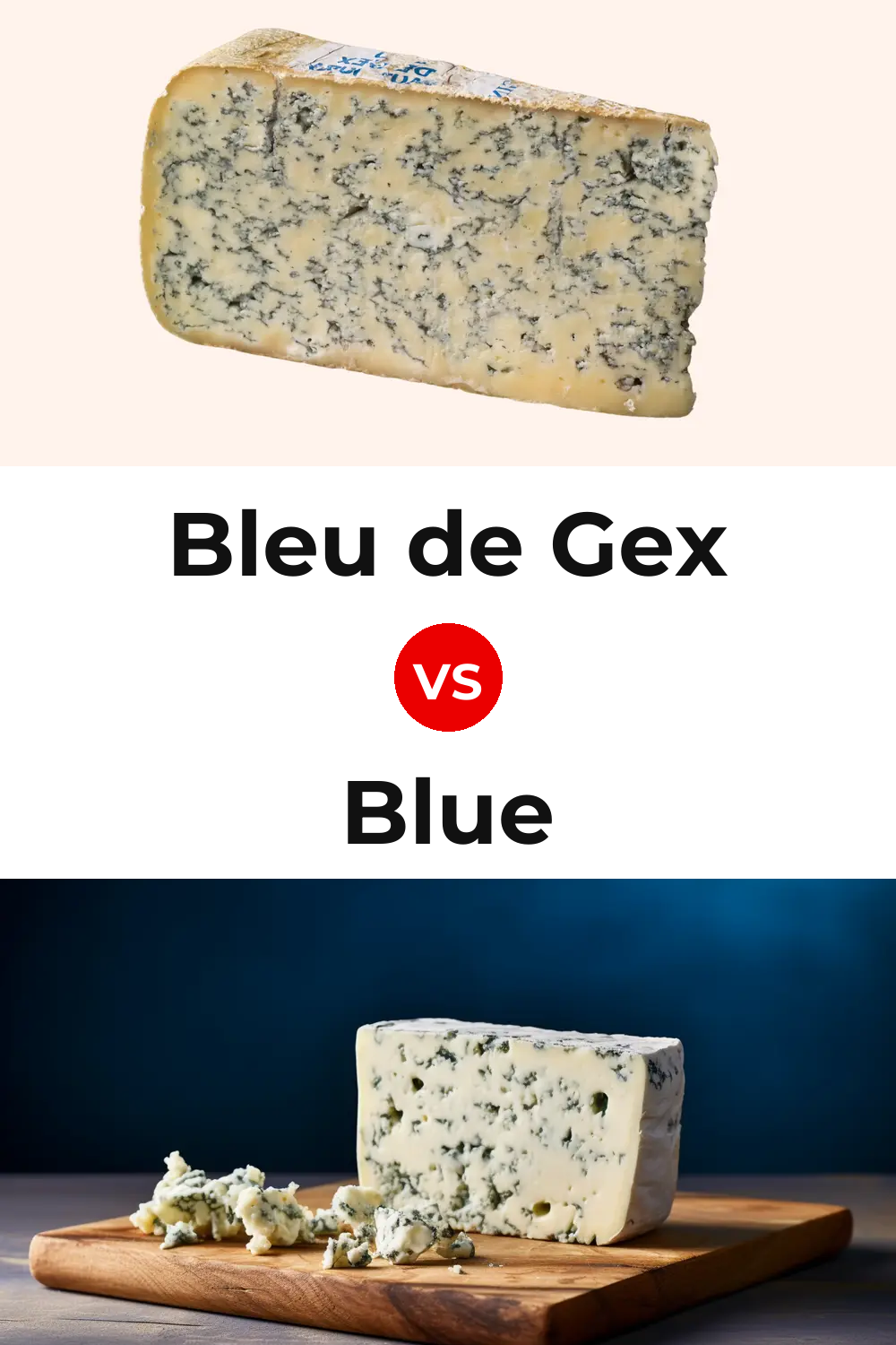 Bleu de Gex Cheese vs Blue Cheese Pinterest comparison