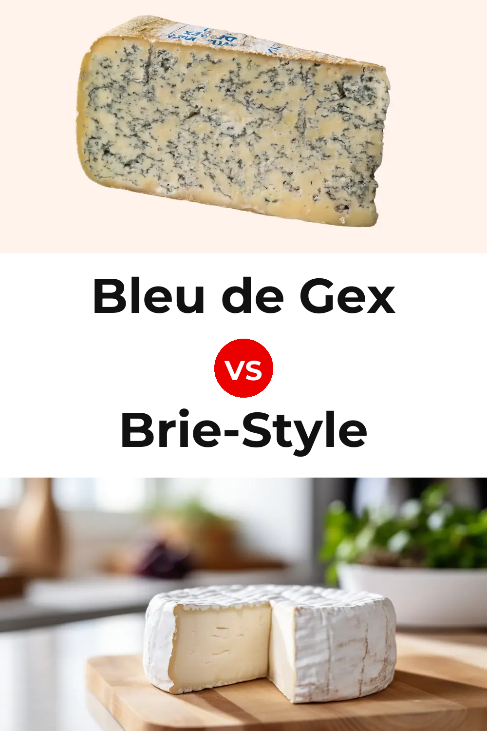 Bleu de Gex Cheese vs Brie-Style Cheese Pinterest comparison