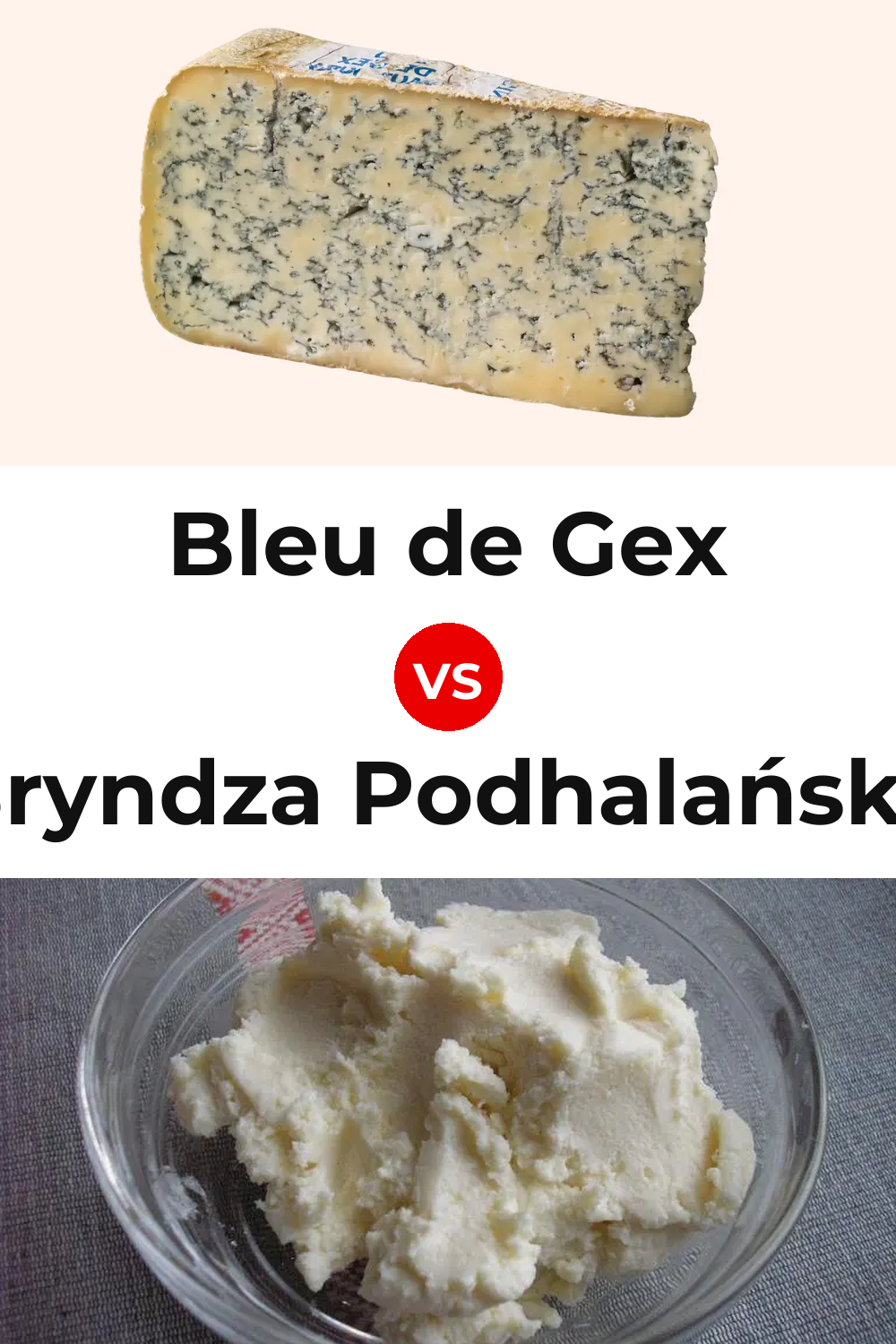 Bleu de Gex Cheese vs Bryndza Podhalańska Cheese Pinterest comparison