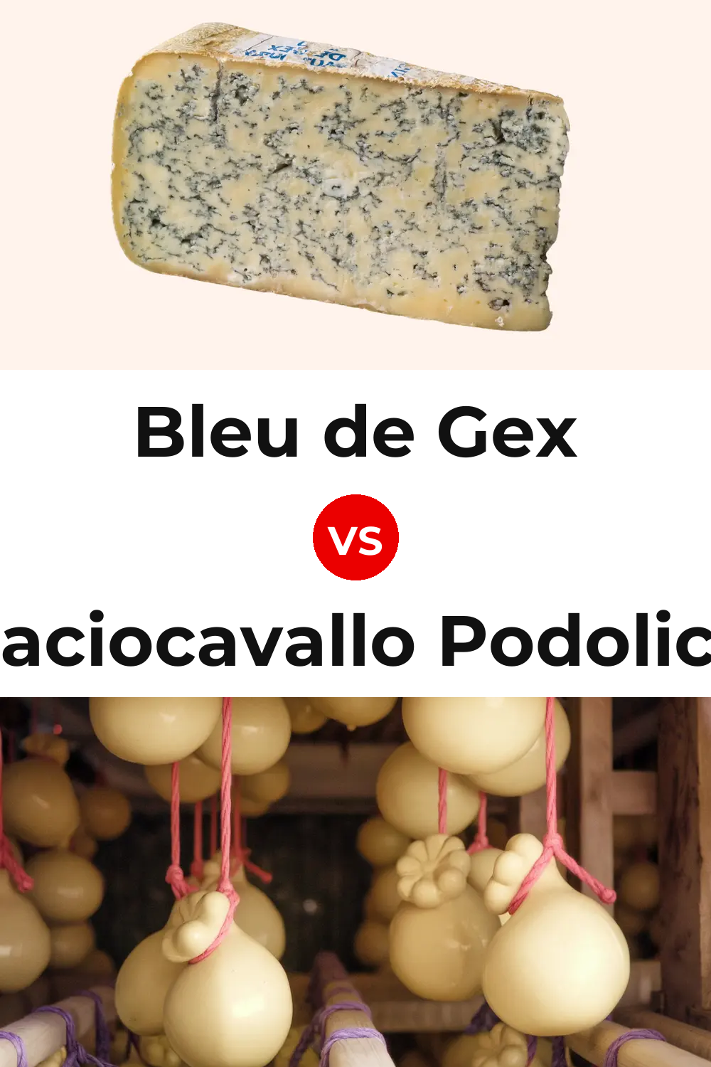 Bleu de Gex Cheese vs Caciocavallo Podolico Cheese Pinterest comparison