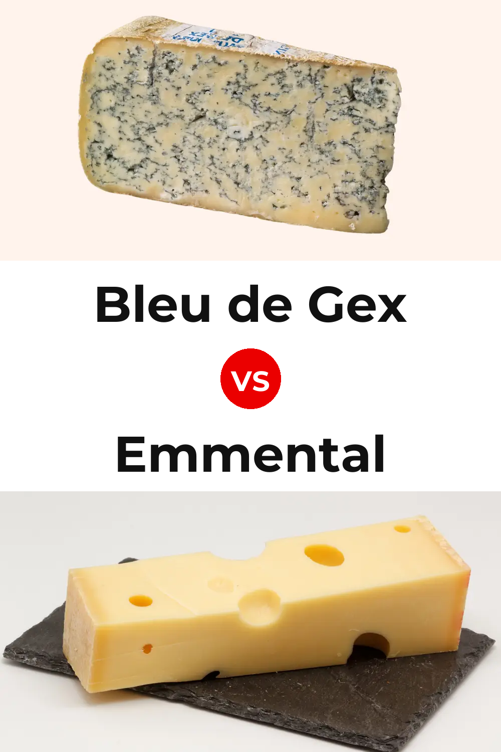 Bleu de Gex Cheese vs Emmental Cheese Pinterest comparison