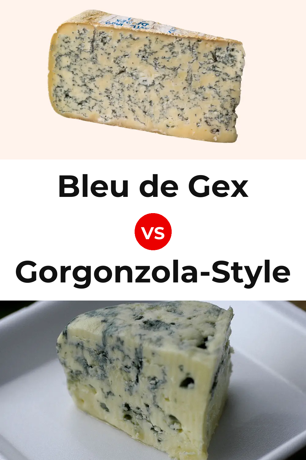 Bleu de Gex Cheese vs Gorgonzola-Style Cheese Pinterest comparison