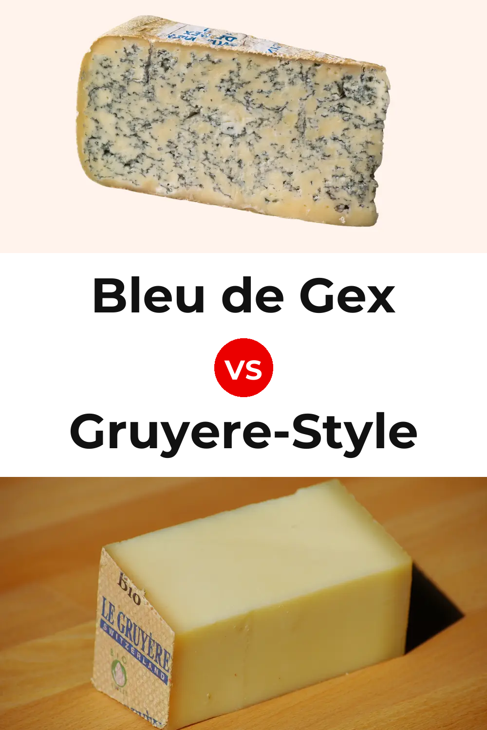 Bleu de Gex Cheese vs Gruyere-Style Cheese Pinterest comparison
