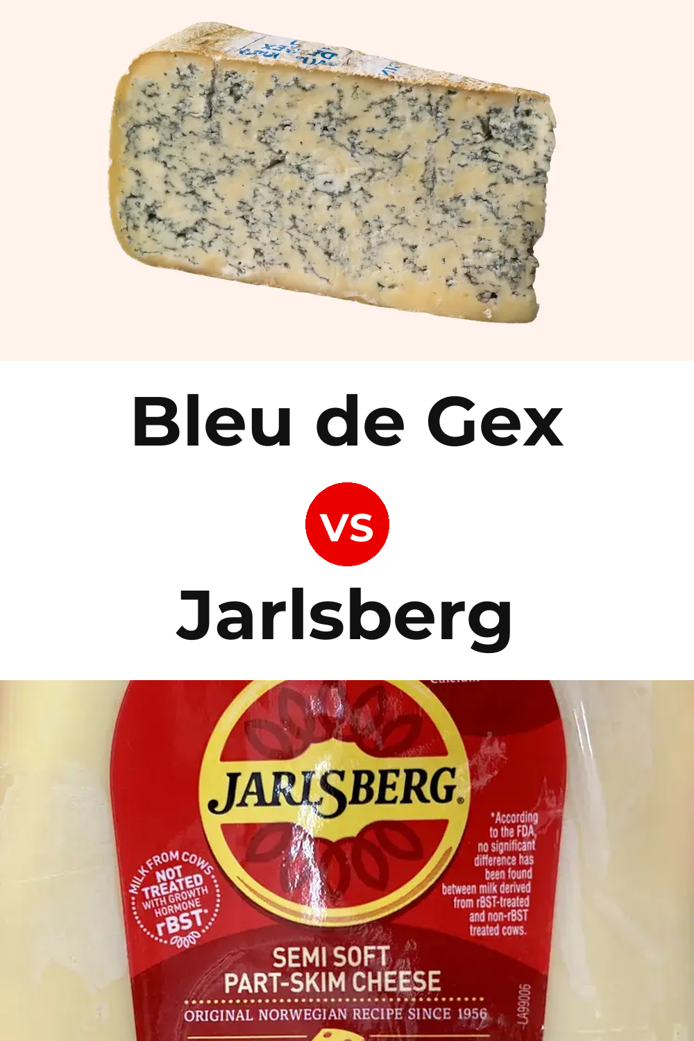 Bleu de Gex Cheese vs Jarlsberg Cheese Pinterest comparison