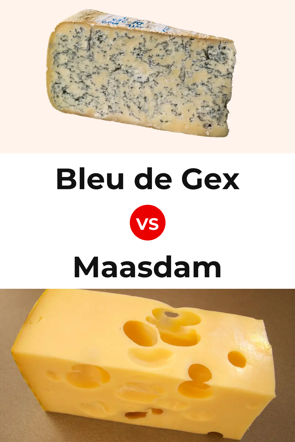 Bleu de Gex Cheese vs Maasdam Cheese Pinterest comparison