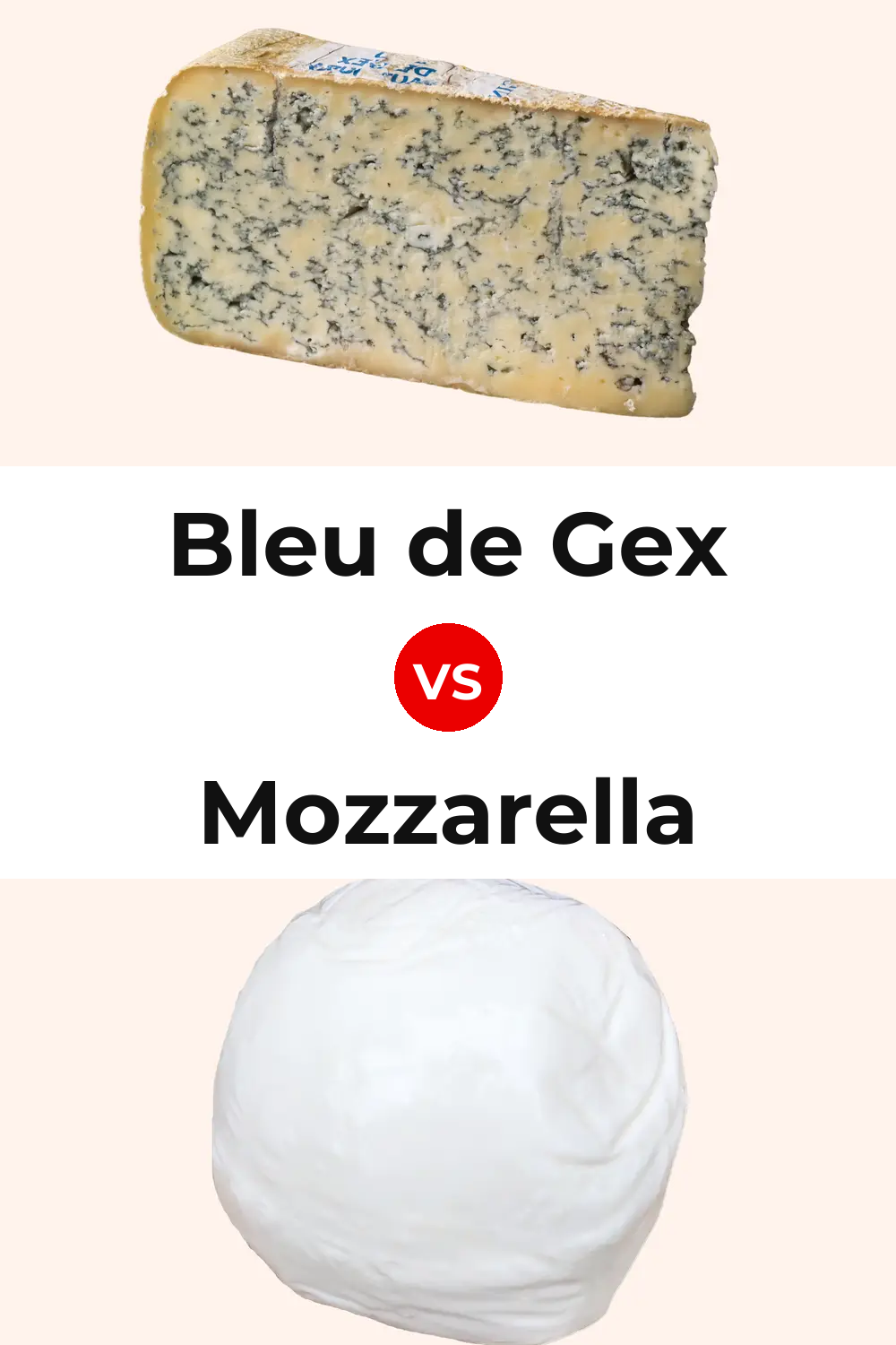 Bleu de Gex Cheese vs Mozzarella Cheese Pinterest comparison
