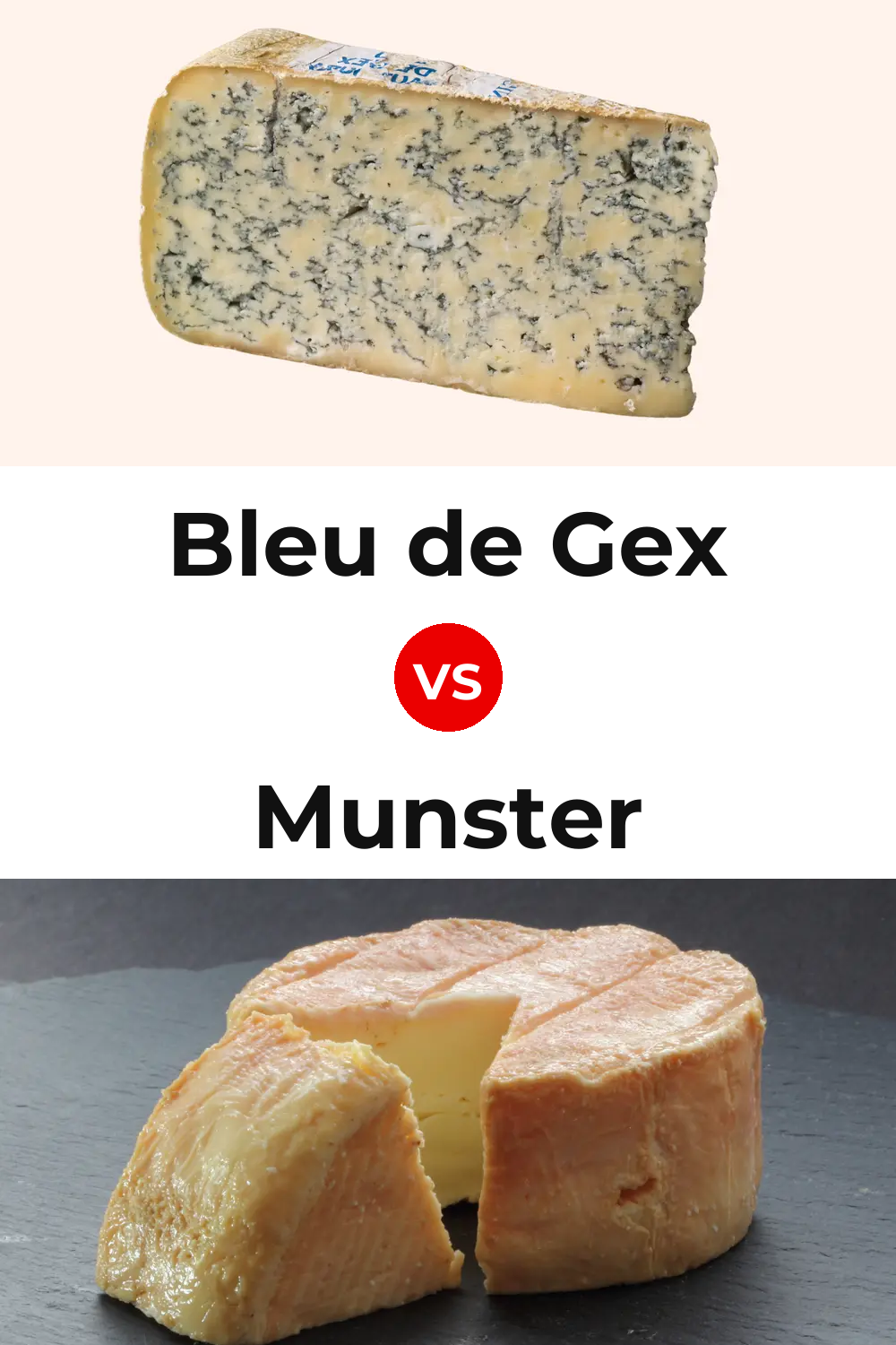 Bleu de Gex Cheese vs Munster Cheese Pinterest comparison
