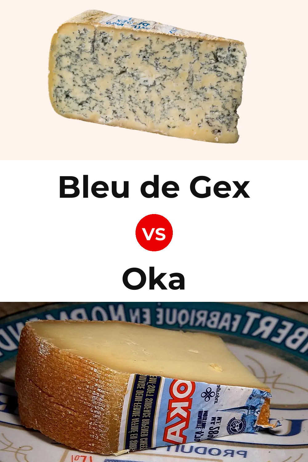 Bleu de Gex Cheese vs Oka Cheese Pinterest comparison