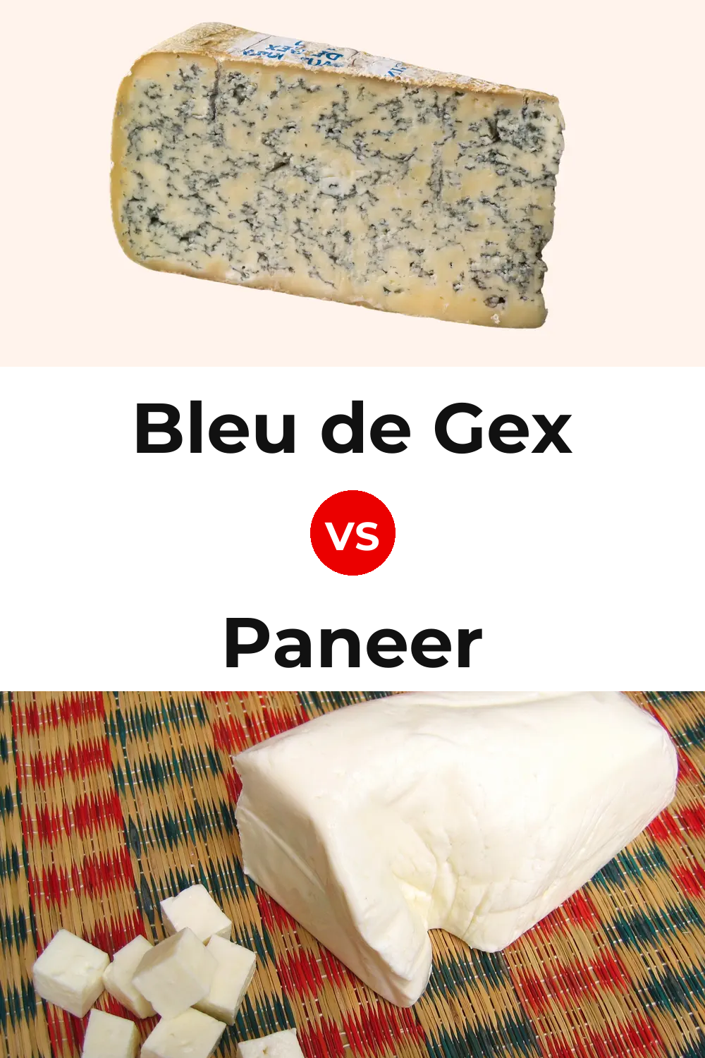 Bleu de Gex Cheese vs Paneer Cheese Pinterest comparison