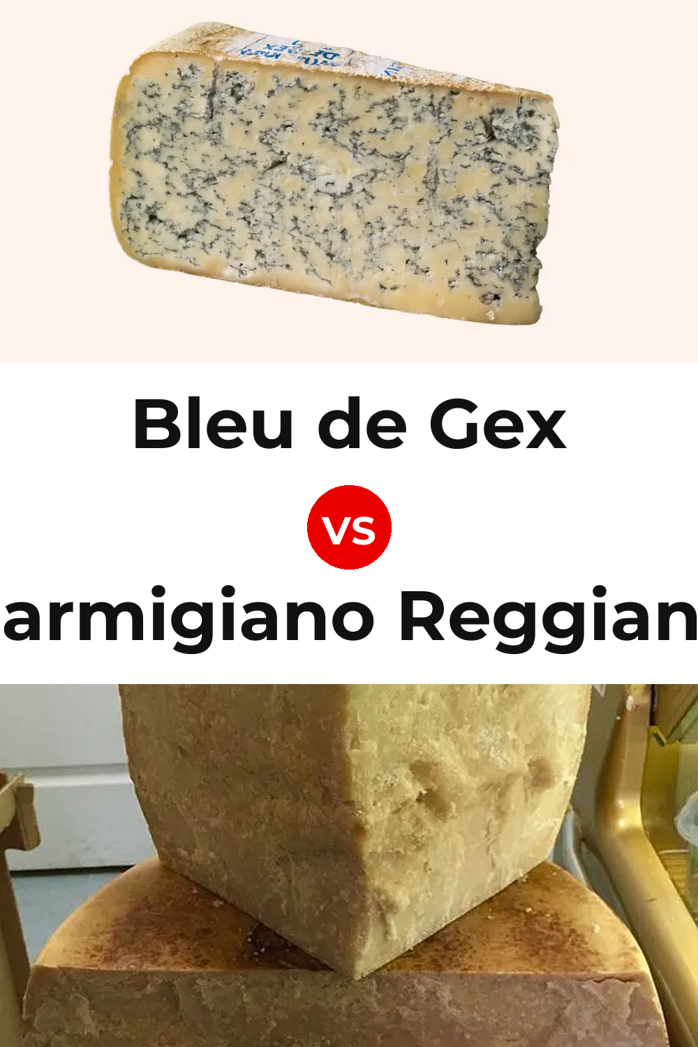Bleu de Gex Cheese vs Parmigiano Reggiano Cheese Pinterest comparison