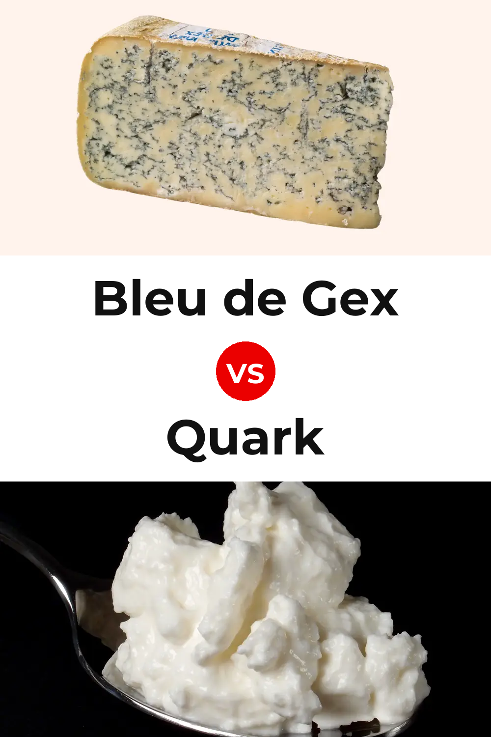 Bleu de Gex Cheese vs Quark Cheese Pinterest comparison