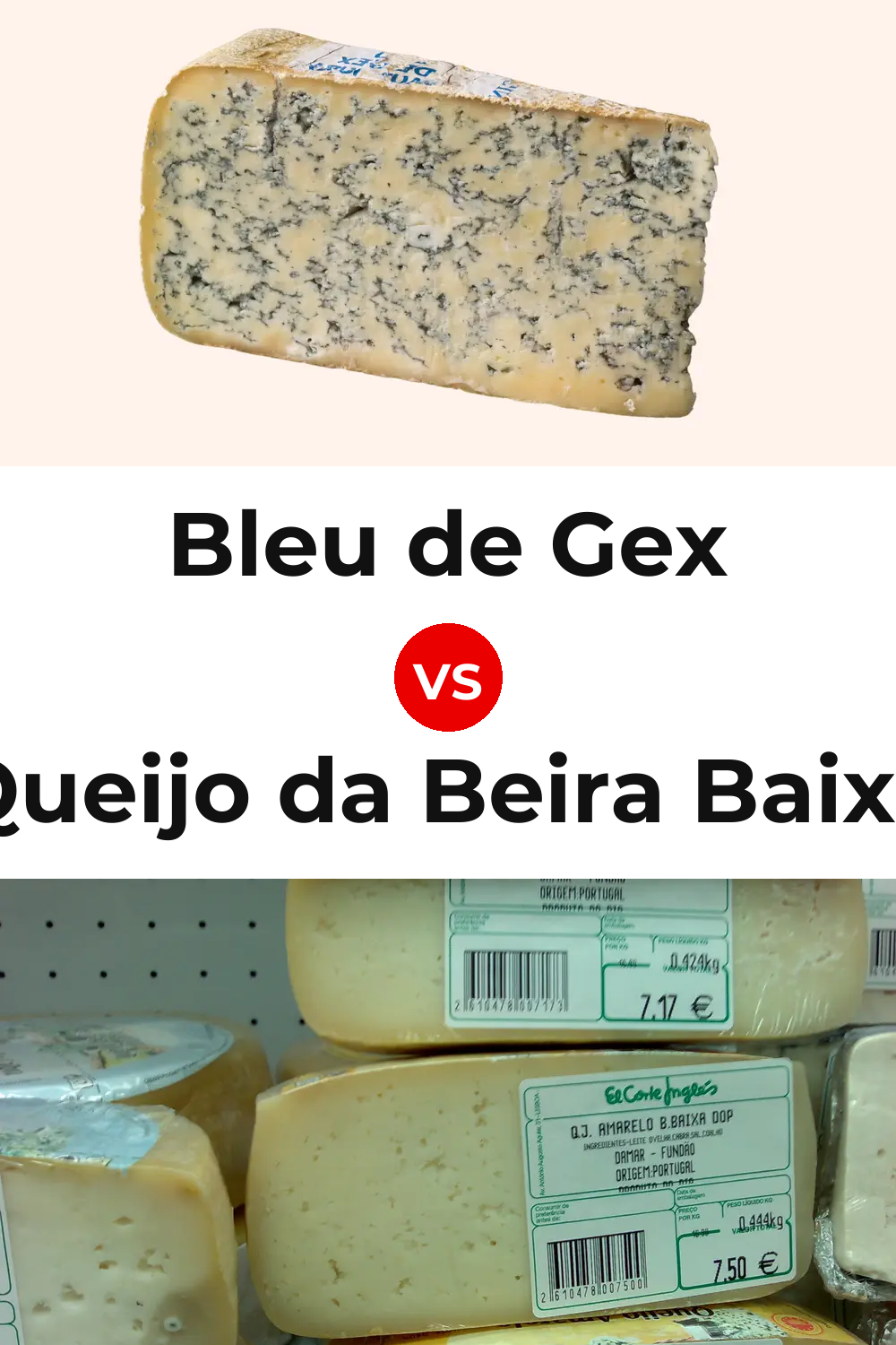 Bleu de Gex Cheese vs Queijo da Beira Baixa Pinterest comparison