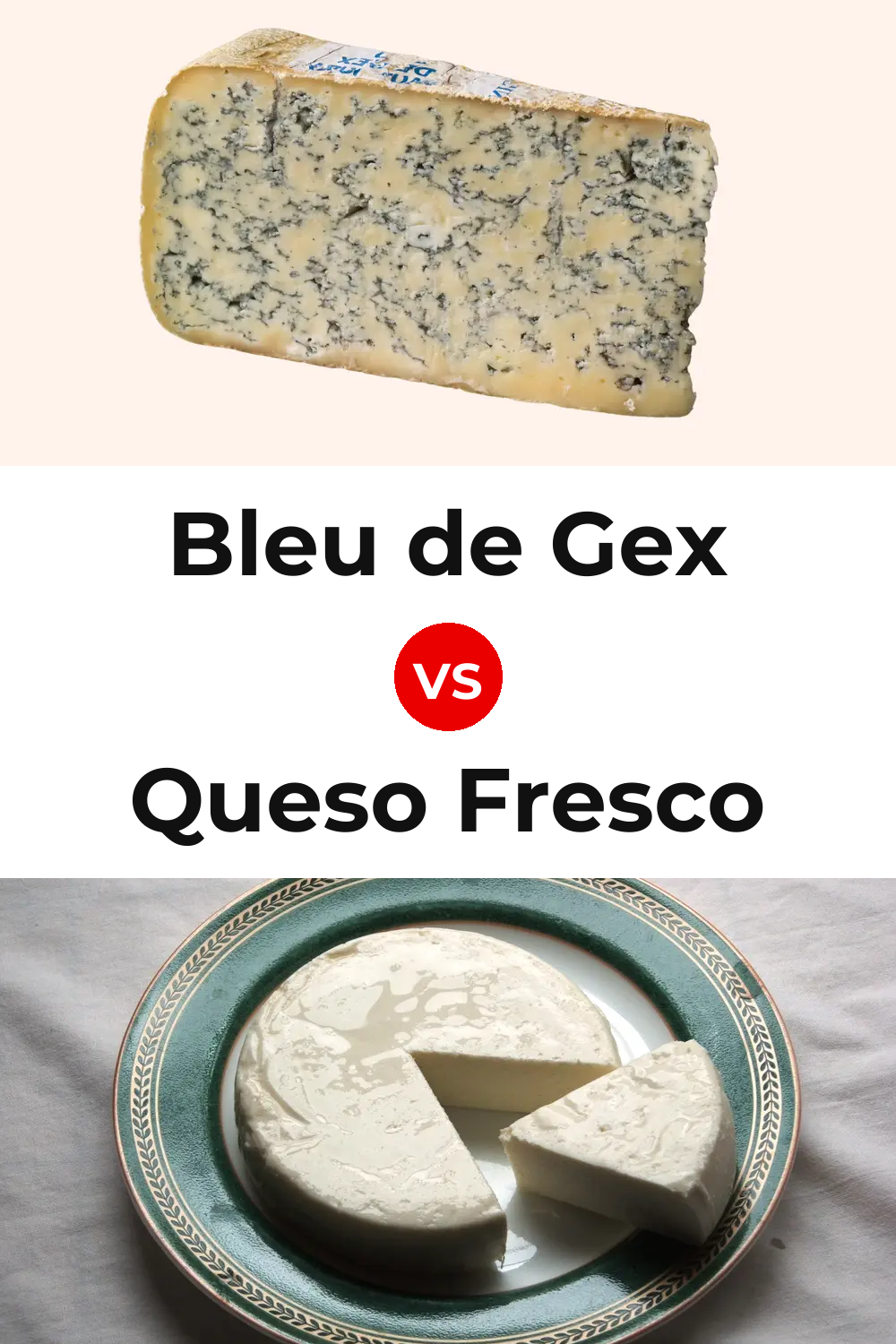 Bleu de Gex Cheese vs Queso Fresco Pinterest comparison