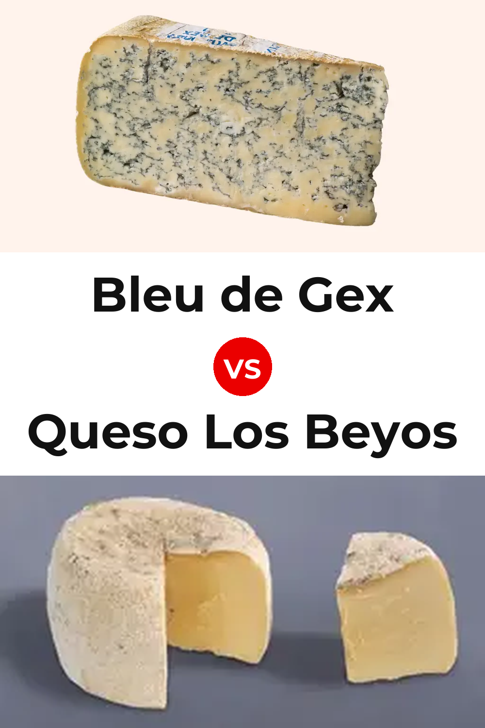 Bleu de Gex Cheese vs Queso Los Beyos Pinterest comparison
