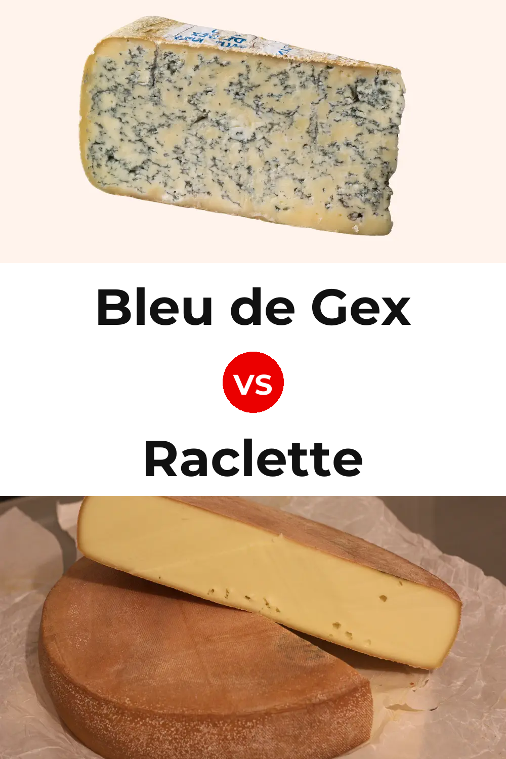 Bleu de Gex Cheese vs Raclette Cheese Pinterest comparison