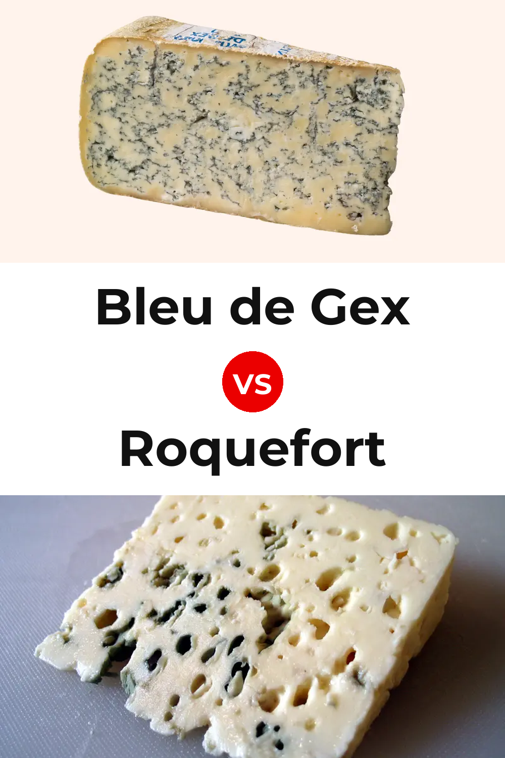 Bleu de Gex Cheese vs Roquefort Cheese Pinterest comparison
