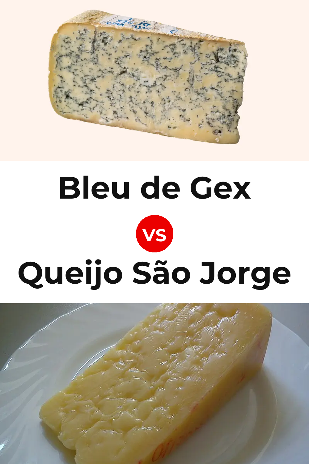 Bleu de Gex Cheese vs Queijo São Jorge Pinterest comparison