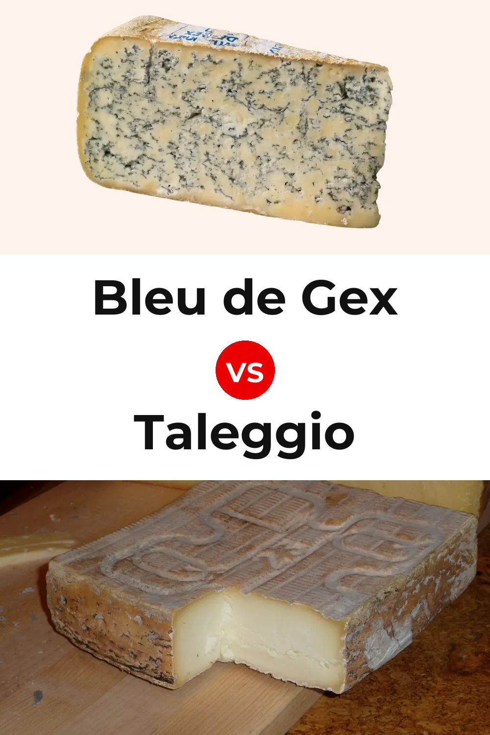 Bleu de Gex Cheese vs Taleggio Cheese Pinterest comparison