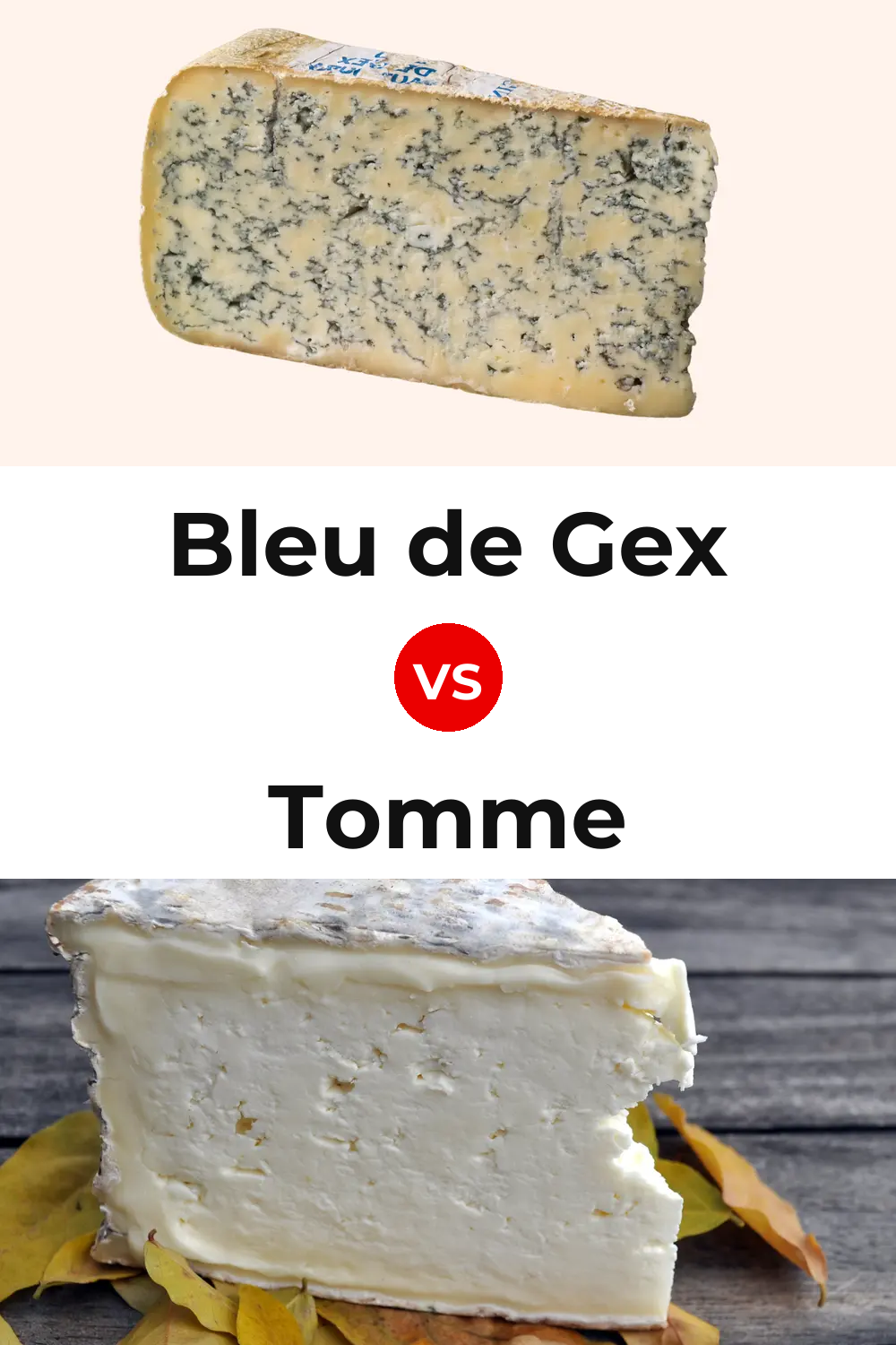 Bleu de Gex Cheese vs Tomme Cheese Pinterest comparison