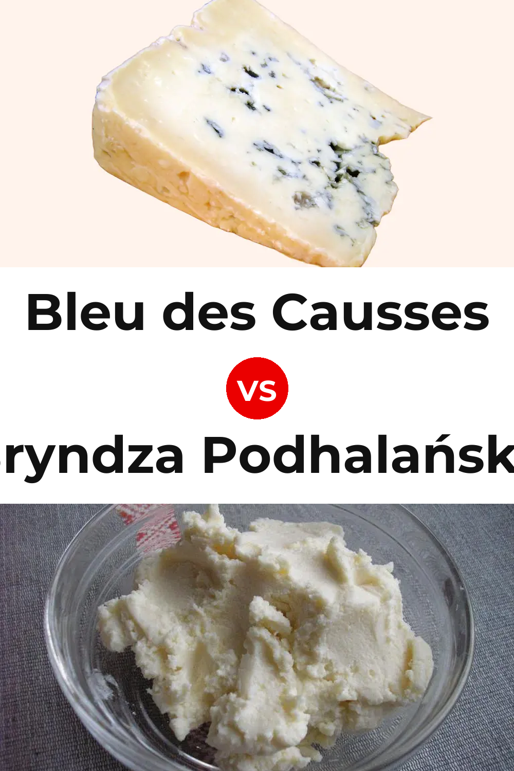 Bleu des Causses Cheese vs Bryndza Podhalańska Cheese Pinterest comparison