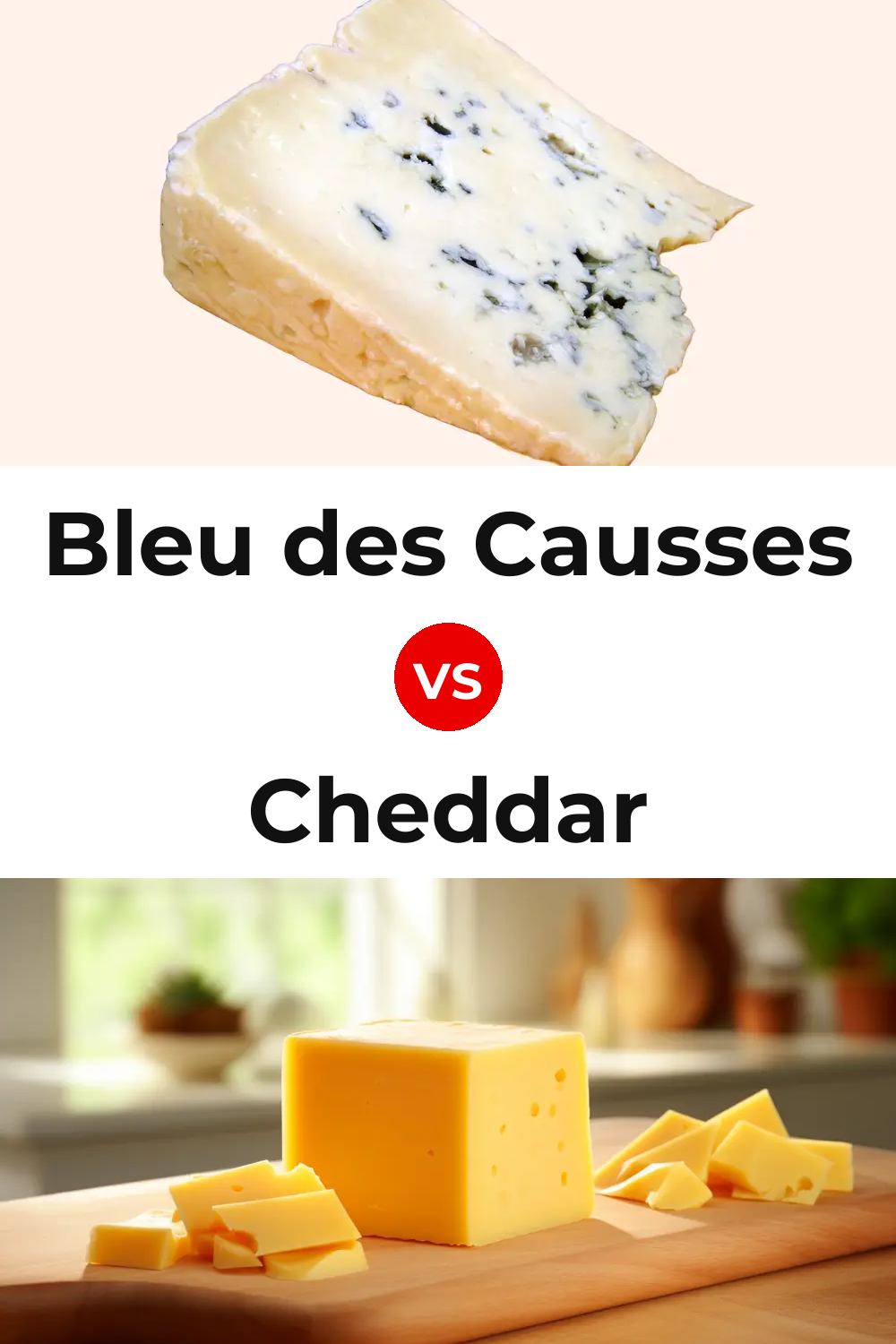 Bleu des Causses Cheese vs Cheddar Cheese Pinterest comparison
