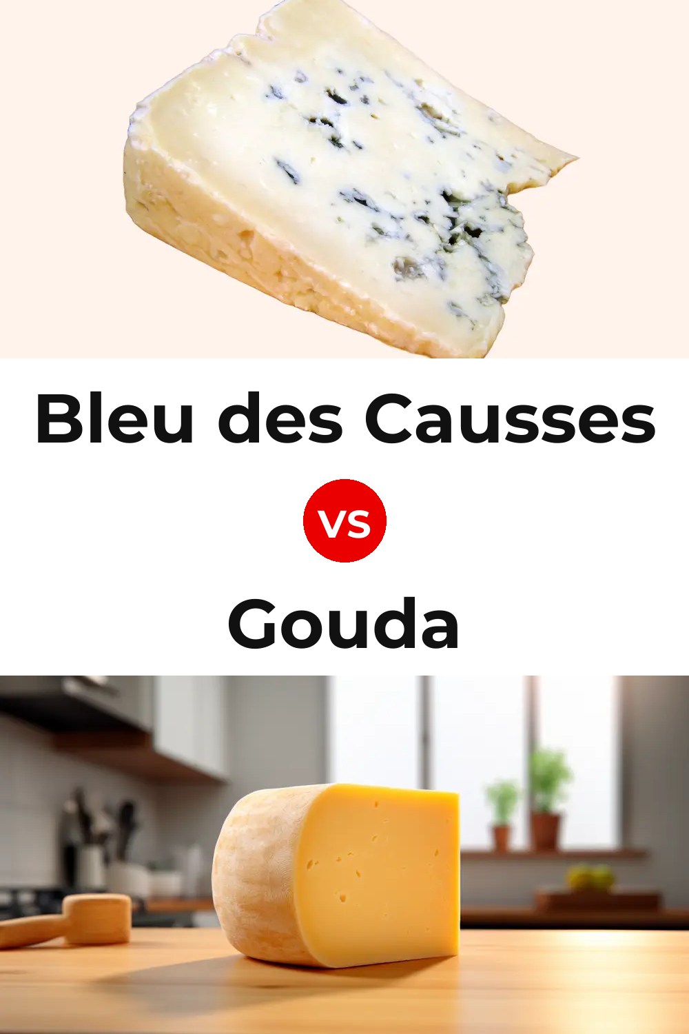 Bleu des Causses Cheese vs Gouda Cheese Pinterest comparison