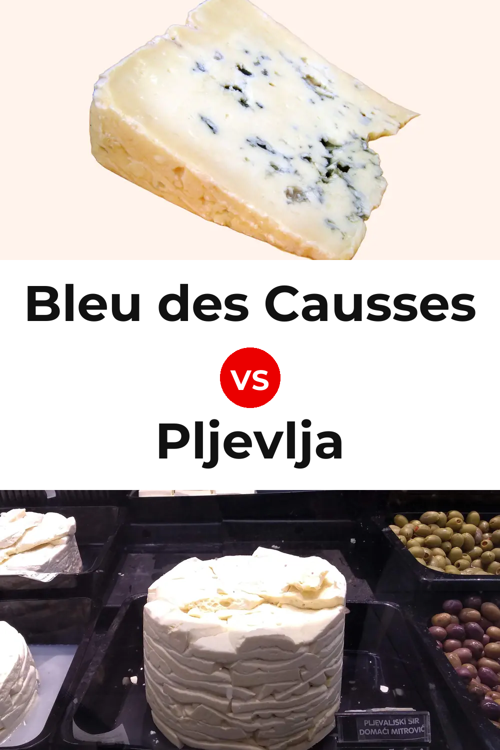 Bleu des Causses Cheese vs Pljevlja Cheese Pinterest comparison