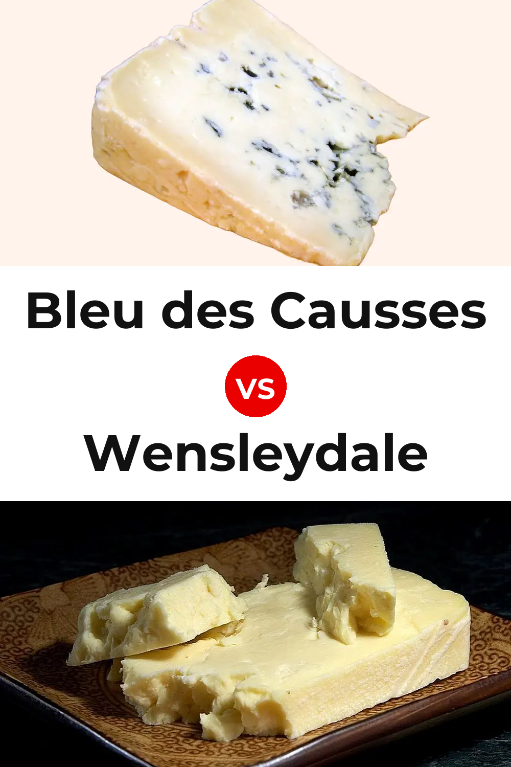 Bleu des Causses Cheese vs Wensleydale Cheese Pinterest comparison