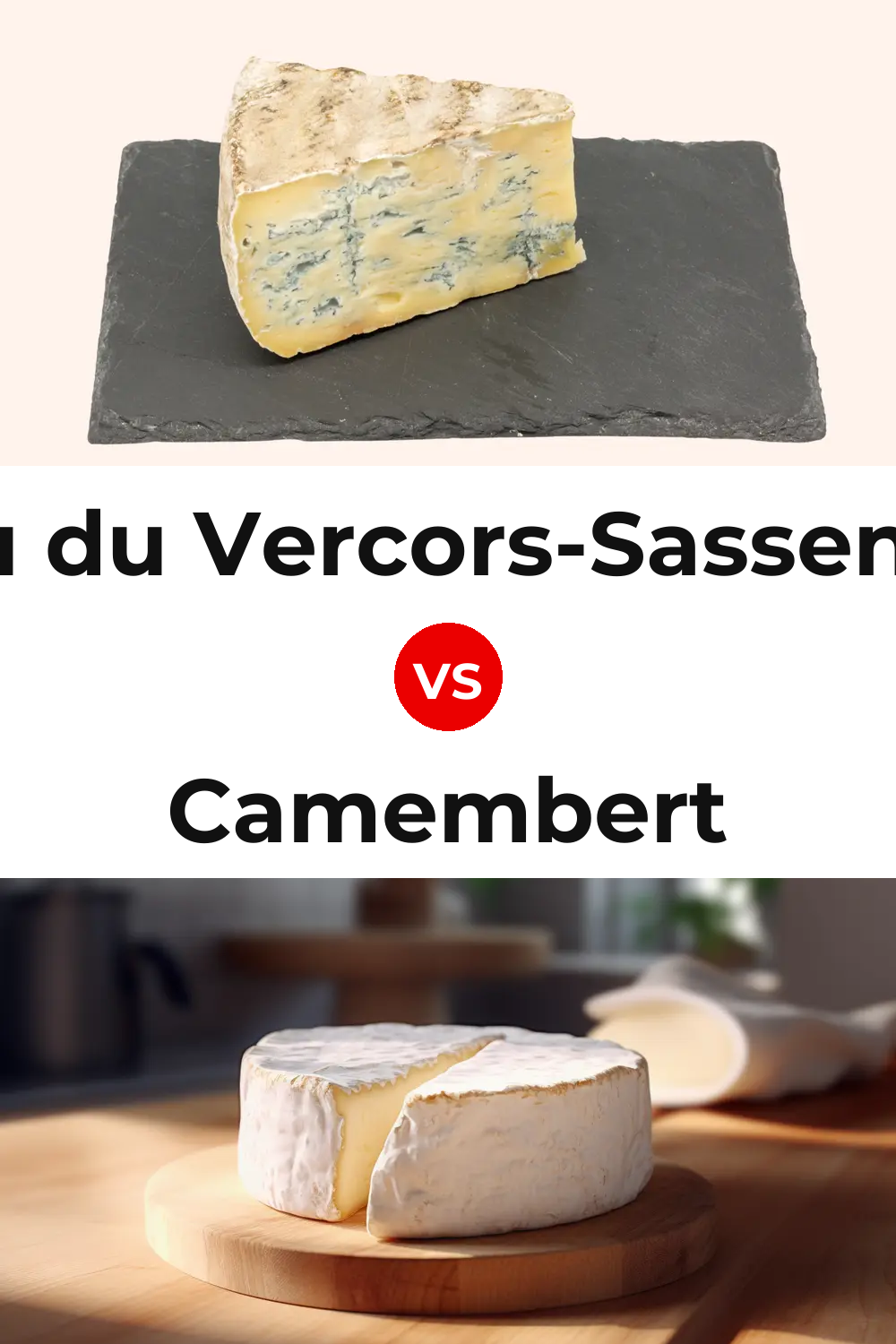 Bleu du Vercors-Sassenage Cheese vs Camembert Cheese Pinterest comparison