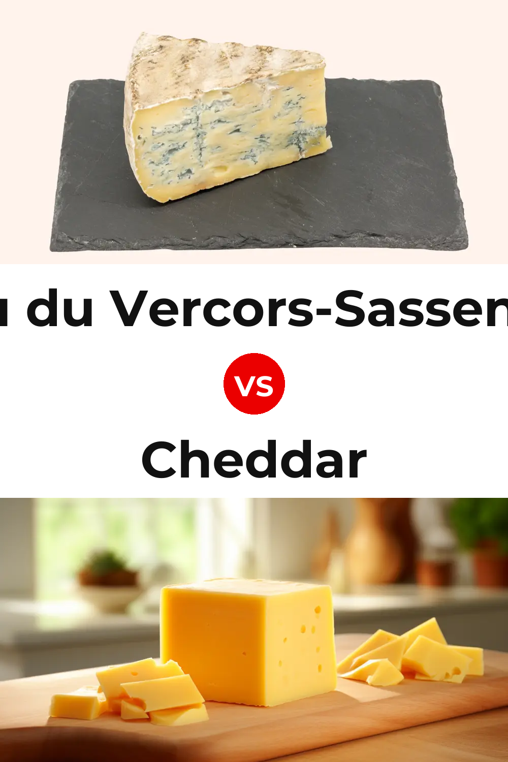 Bleu du Vercors-Sassenage Cheese vs Cheddar Cheese Pinterest comparison