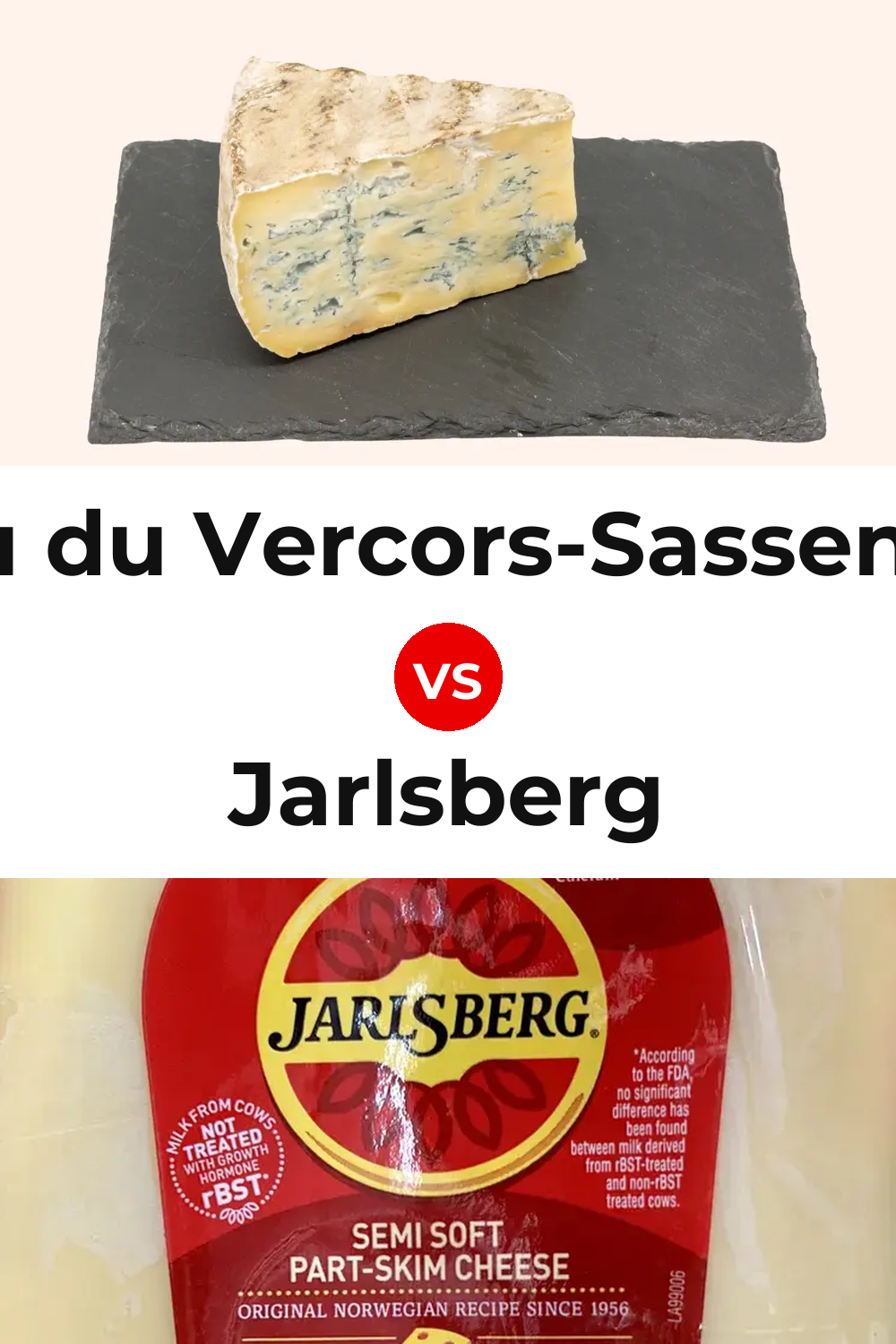 Bleu du Vercors-Sassenage Cheese vs Jarlsberg Cheese Pinterest comparison