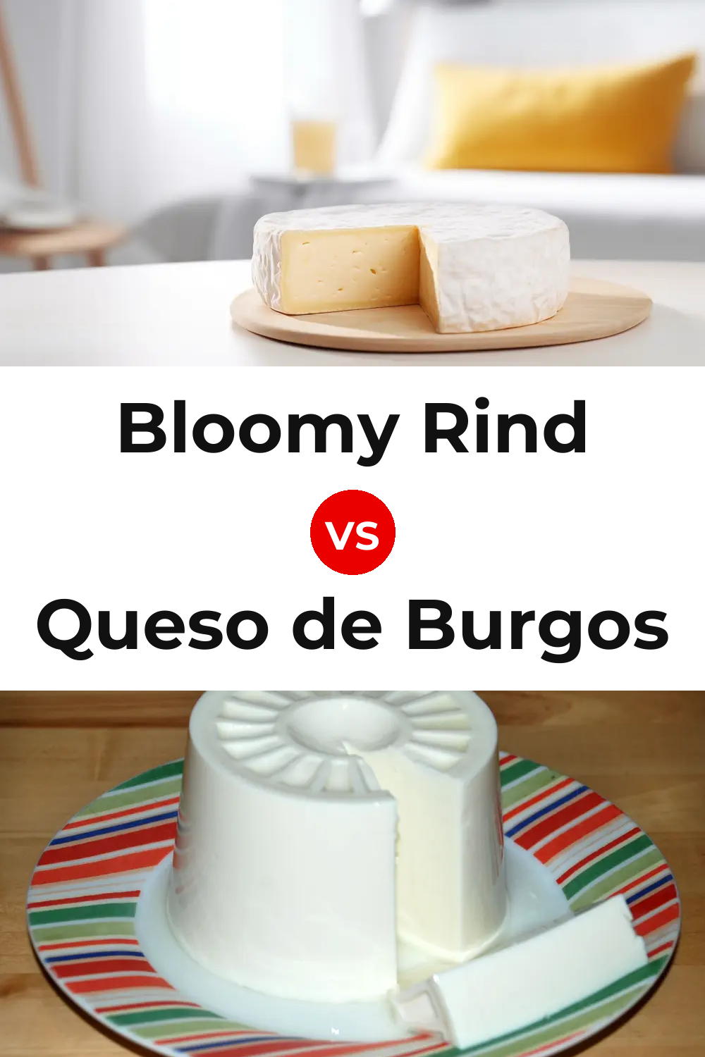 Bloomy Rind Cheese vs Queso de Burgos Pinterest comparison