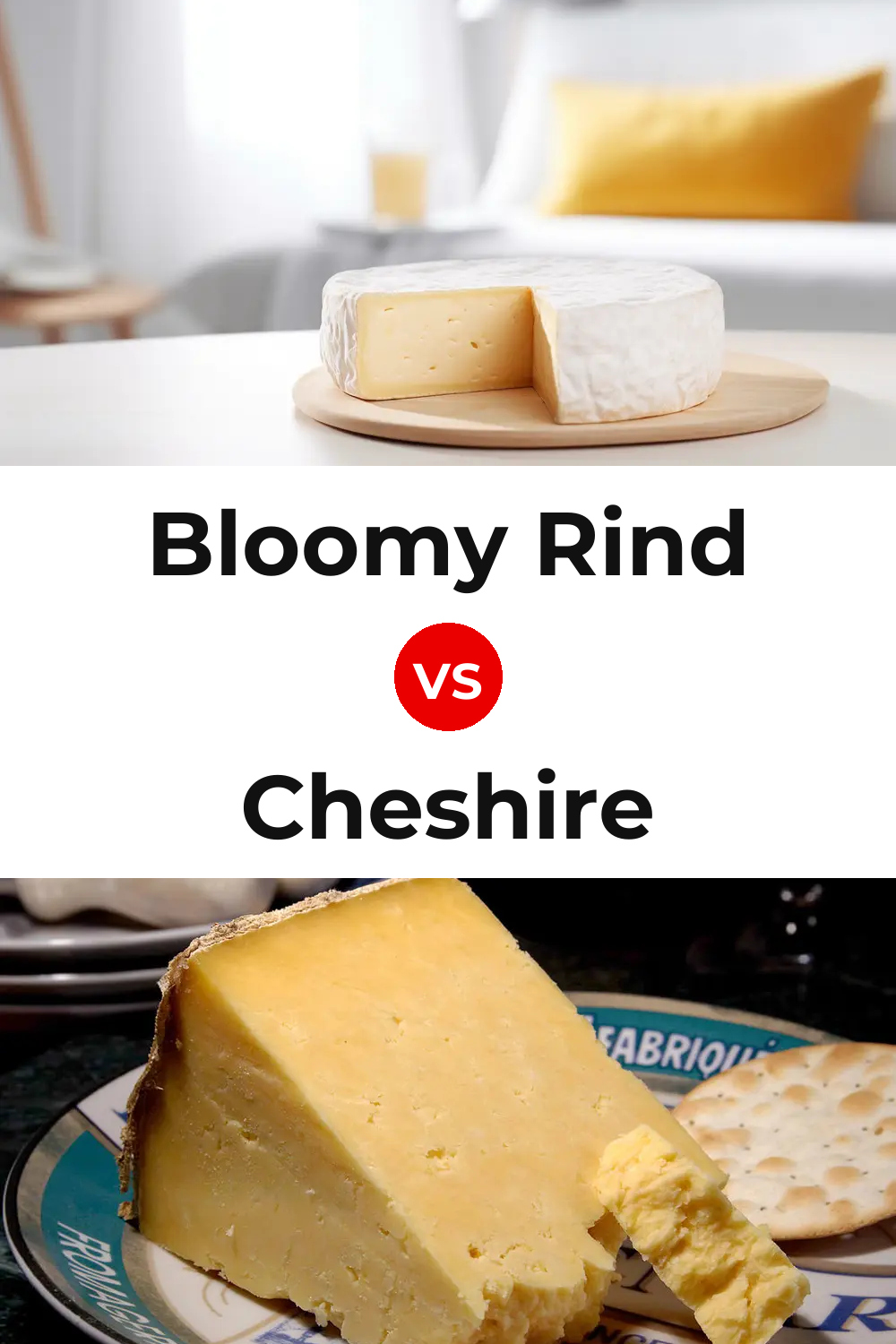 Bloomy Rind Cheese vs Cheshire Cheese Pinterest comparison