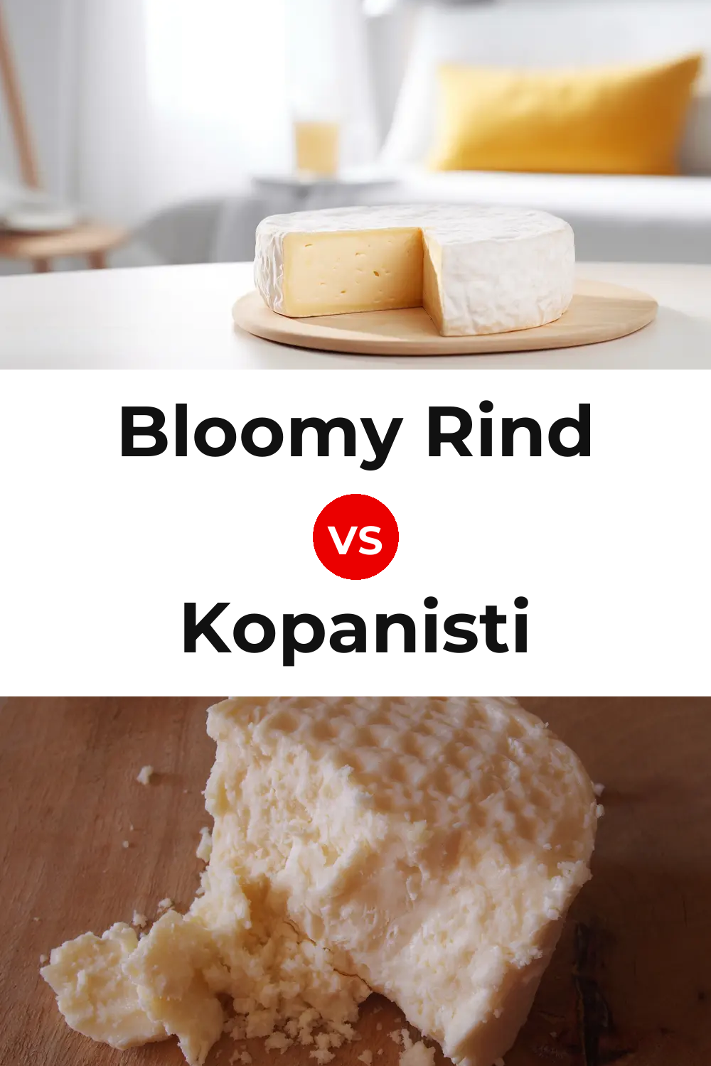 Bloomy Rind Cheese vs Kopanisti Cheese Pinterest comparison