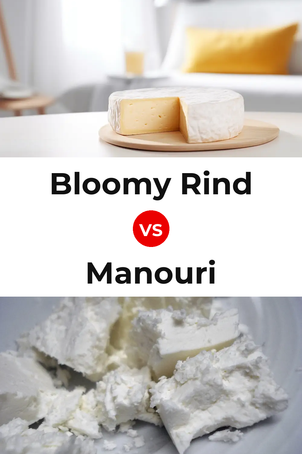 Bloomy Rind Cheese vs Manouri Cheese Pinterest comparison