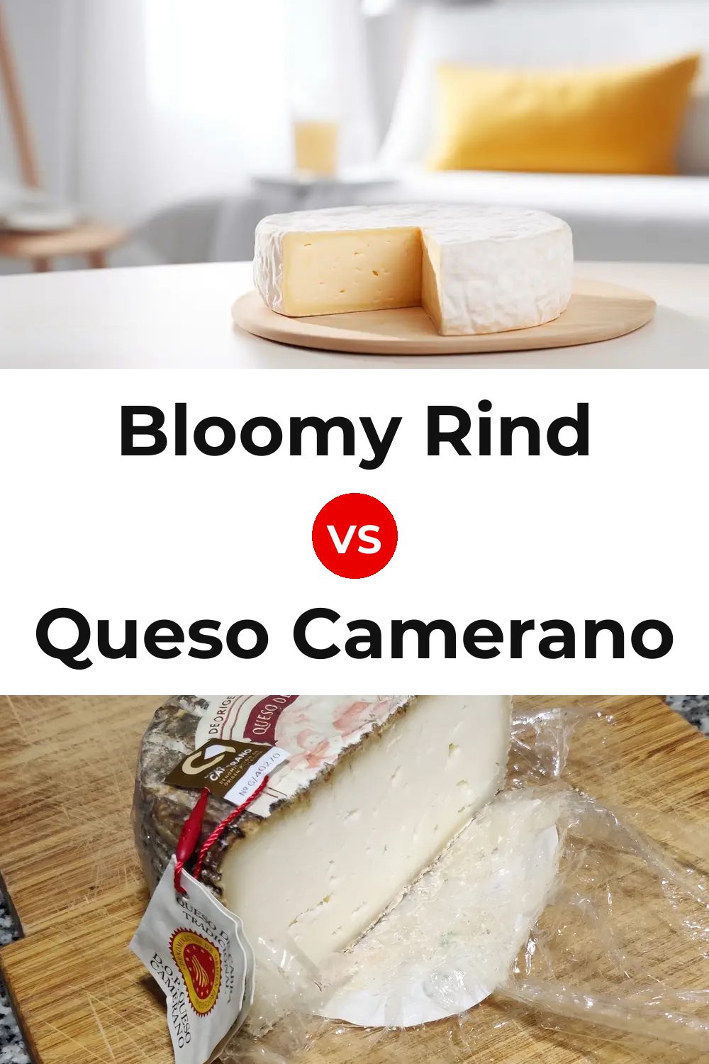Bloomy Rind Cheese vs Queso Camerano Pinterest comparison