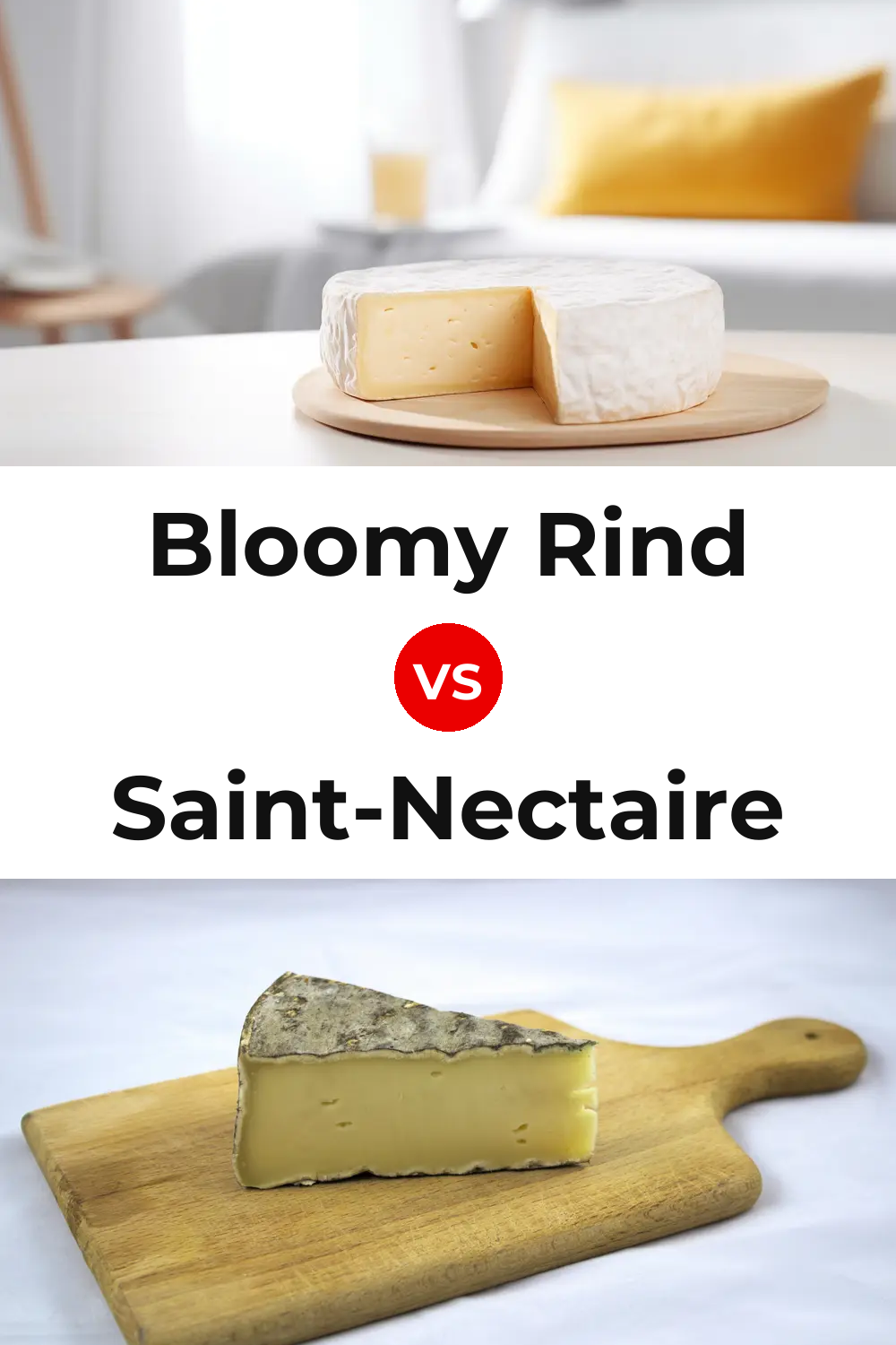 Bloomy Rind Cheese vs Saint-Nectaire Cheese Pinterest comparison