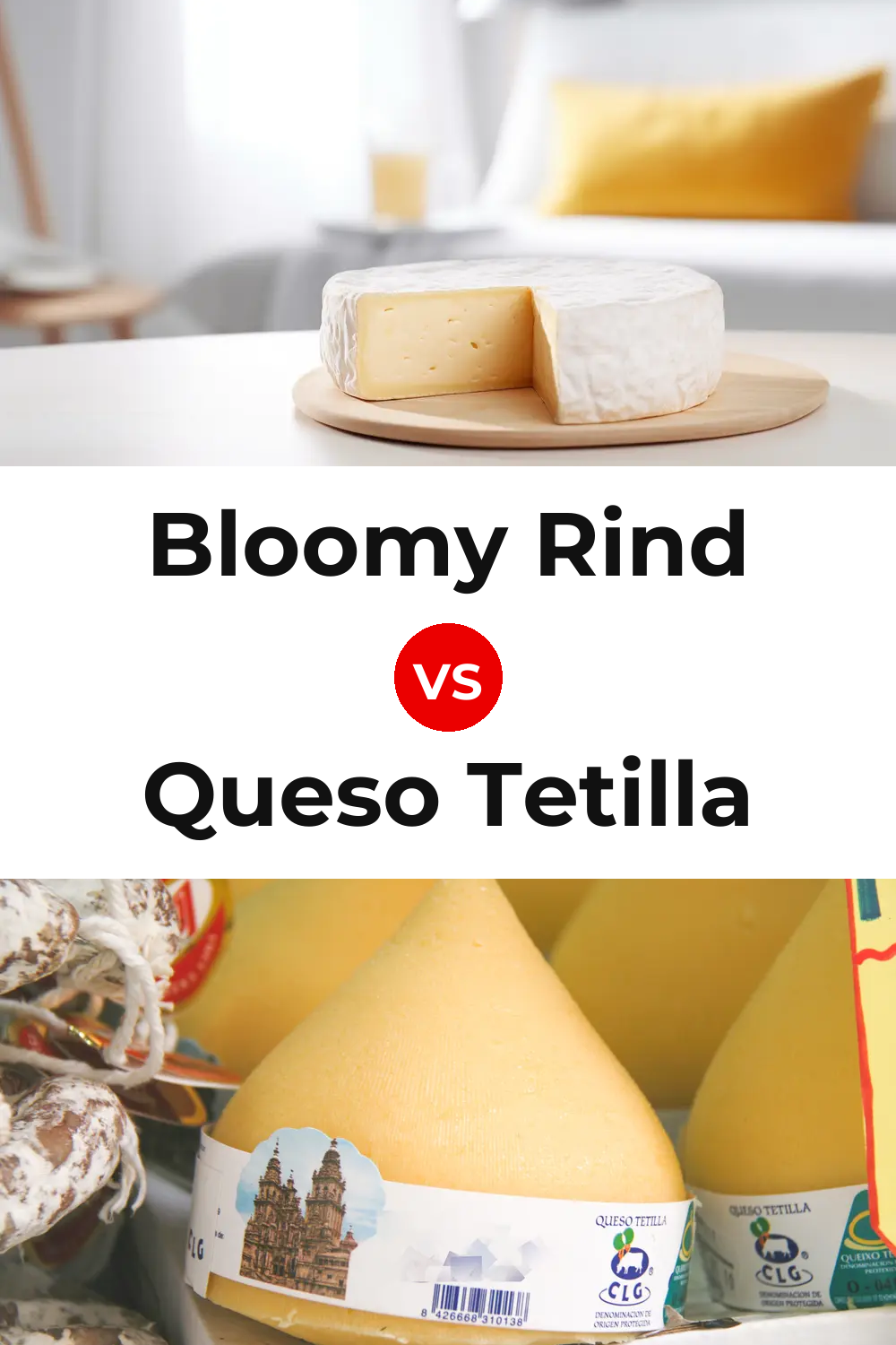 Bloomy Rind Cheese vs Queso Tetilla Pinterest comparison