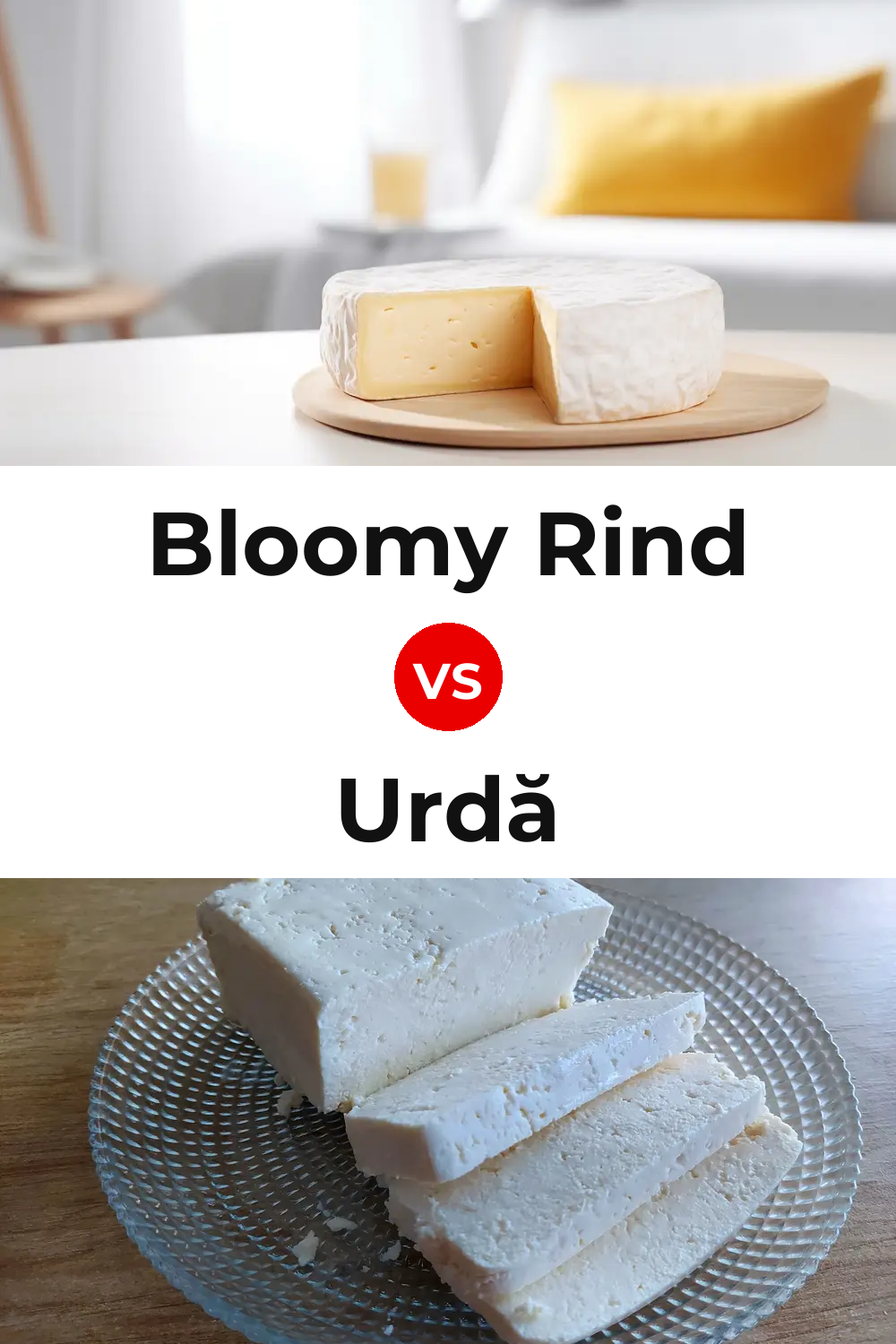 Bloomy Rind Cheese vs Urdă Cheese Pinterest comparison