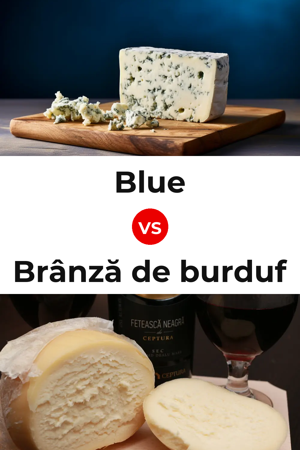 Blue Cheese vs Brânză de burduf Cheese Pinterest comparison