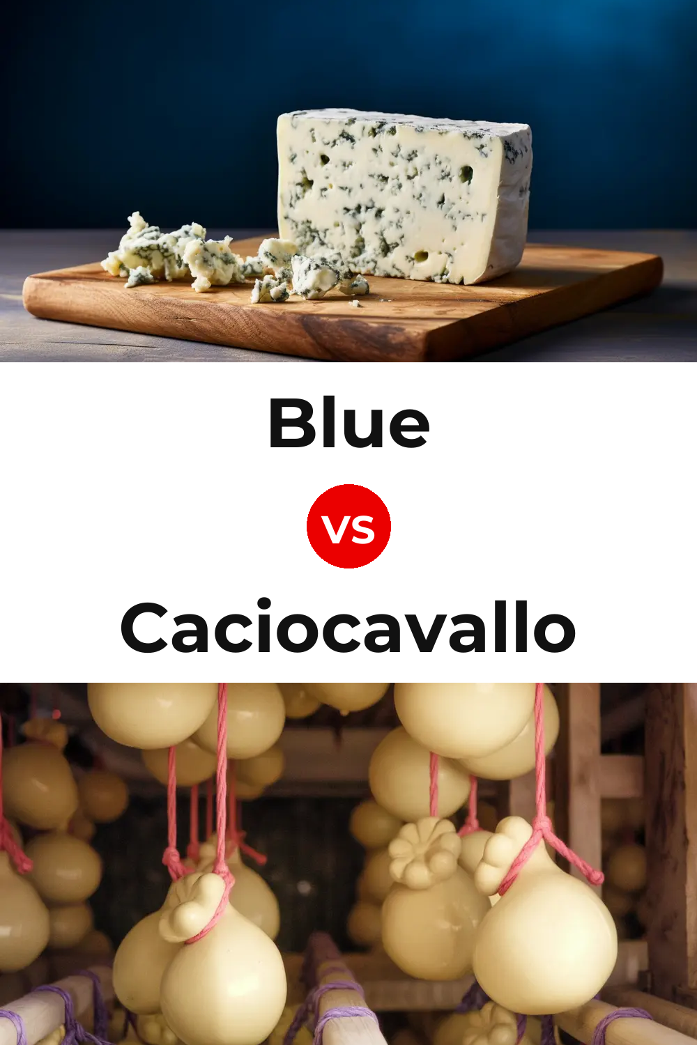 Blue Cheese vs Caciocavallo Cheese Pinterest comparison
