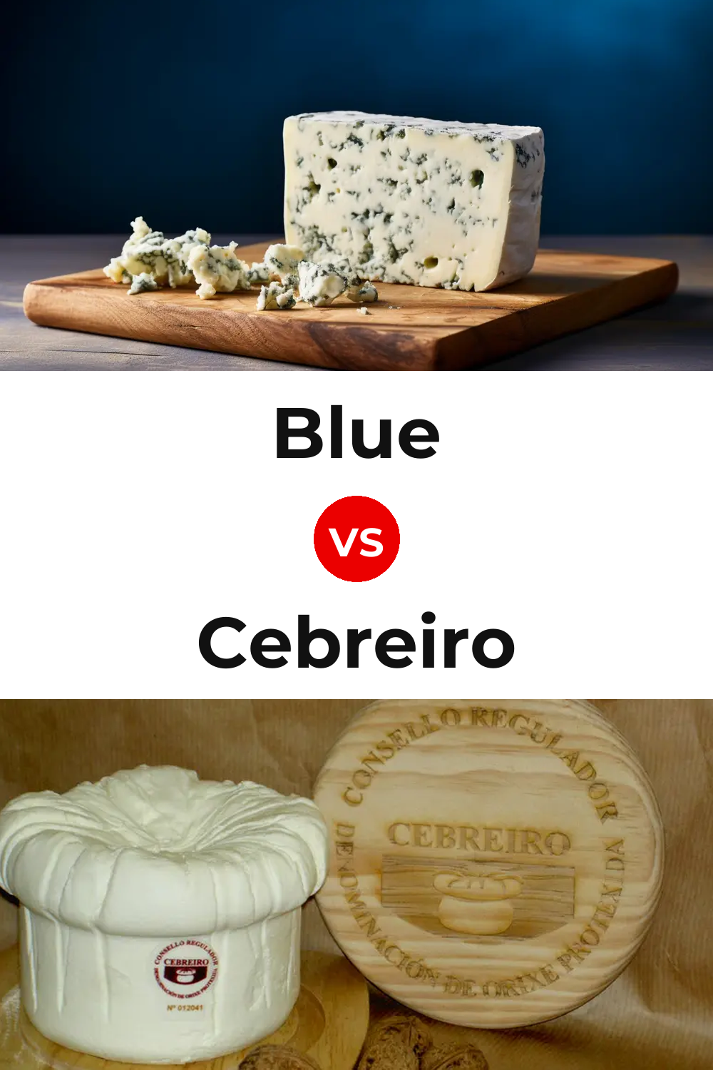 Blue Cheese vs Cebreiro Cheese Pinterest comparison