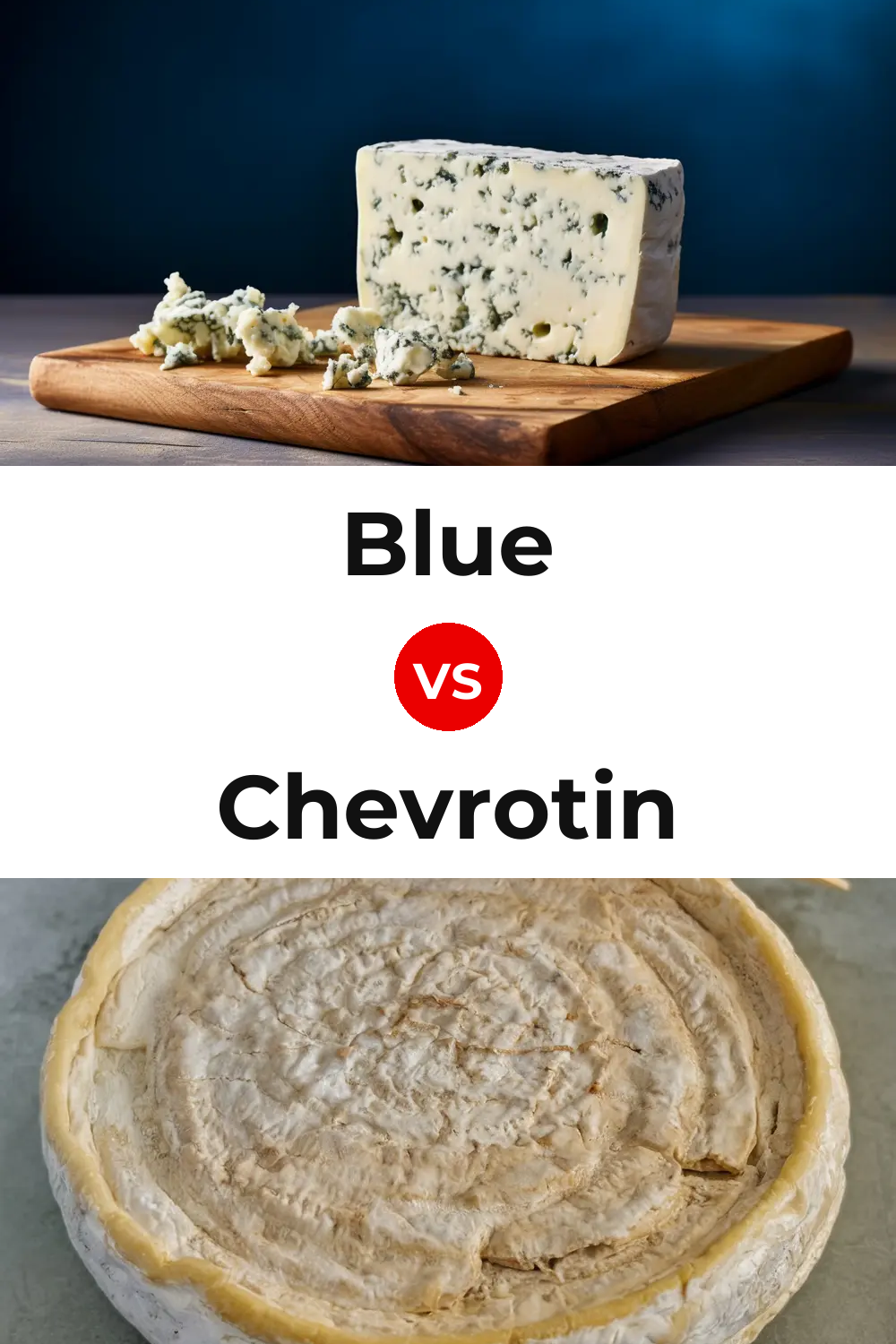 Blue Cheese vs Chevrotin Cheese Pinterest comparison