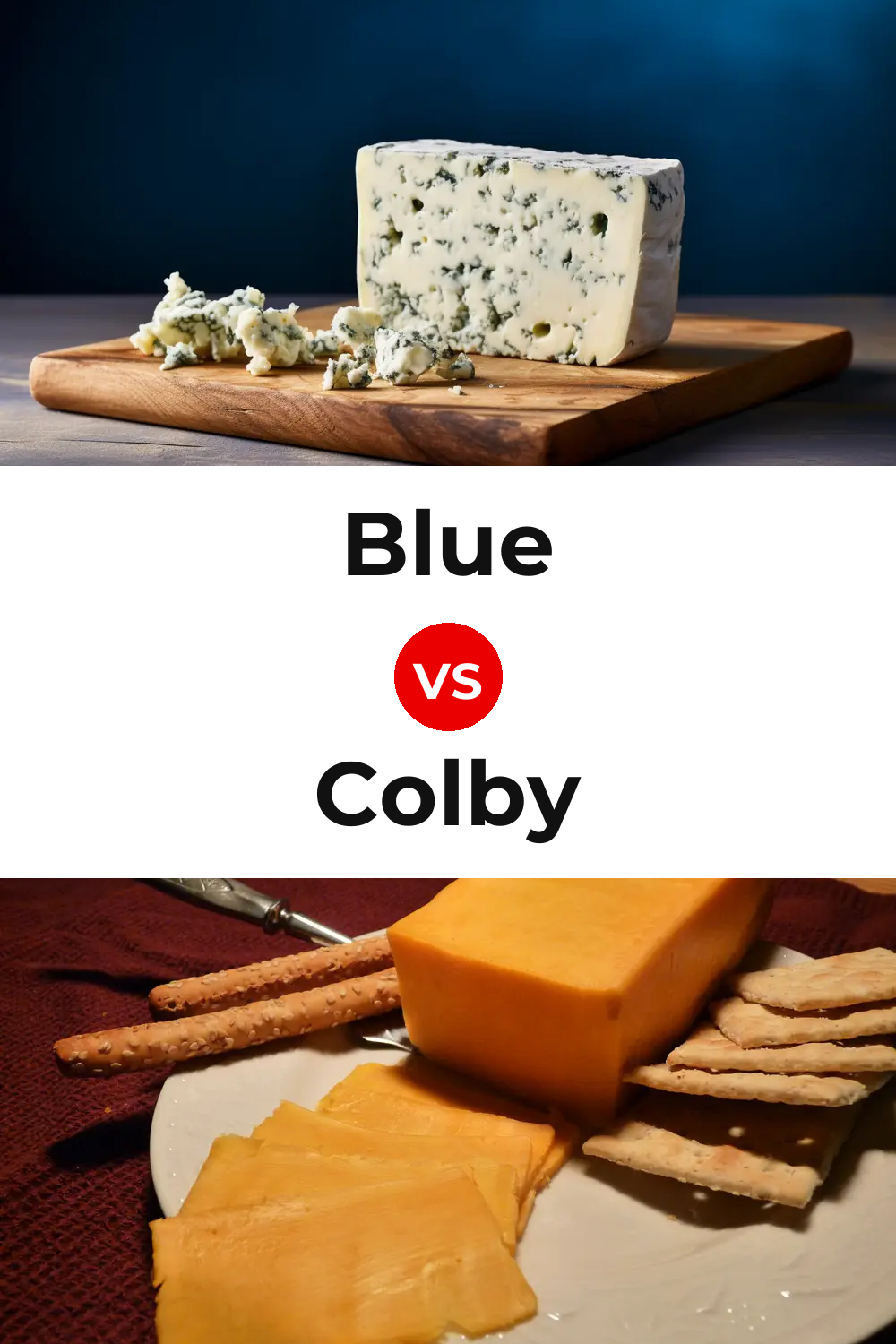 Blue Cheese vs Colby Cheese Pinterest comparison